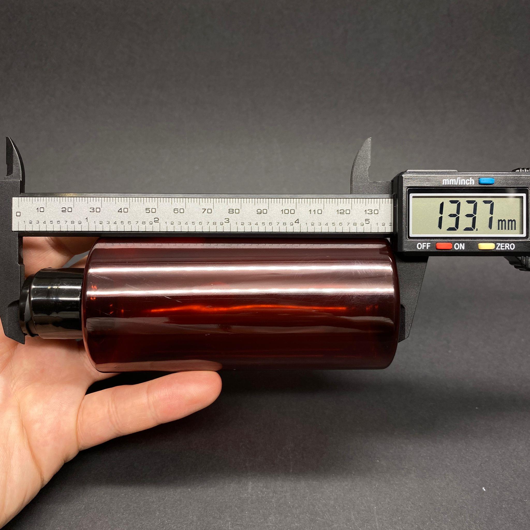200 CC SİLİNDİR KESKİN KÜT MODEL SERT (25 GR) PET ŞİŞE - SİYAH FARMASİ MODEL FLİPTOP KAPAKLI - AĞIZ ÇAPI 24 MM - AMBER