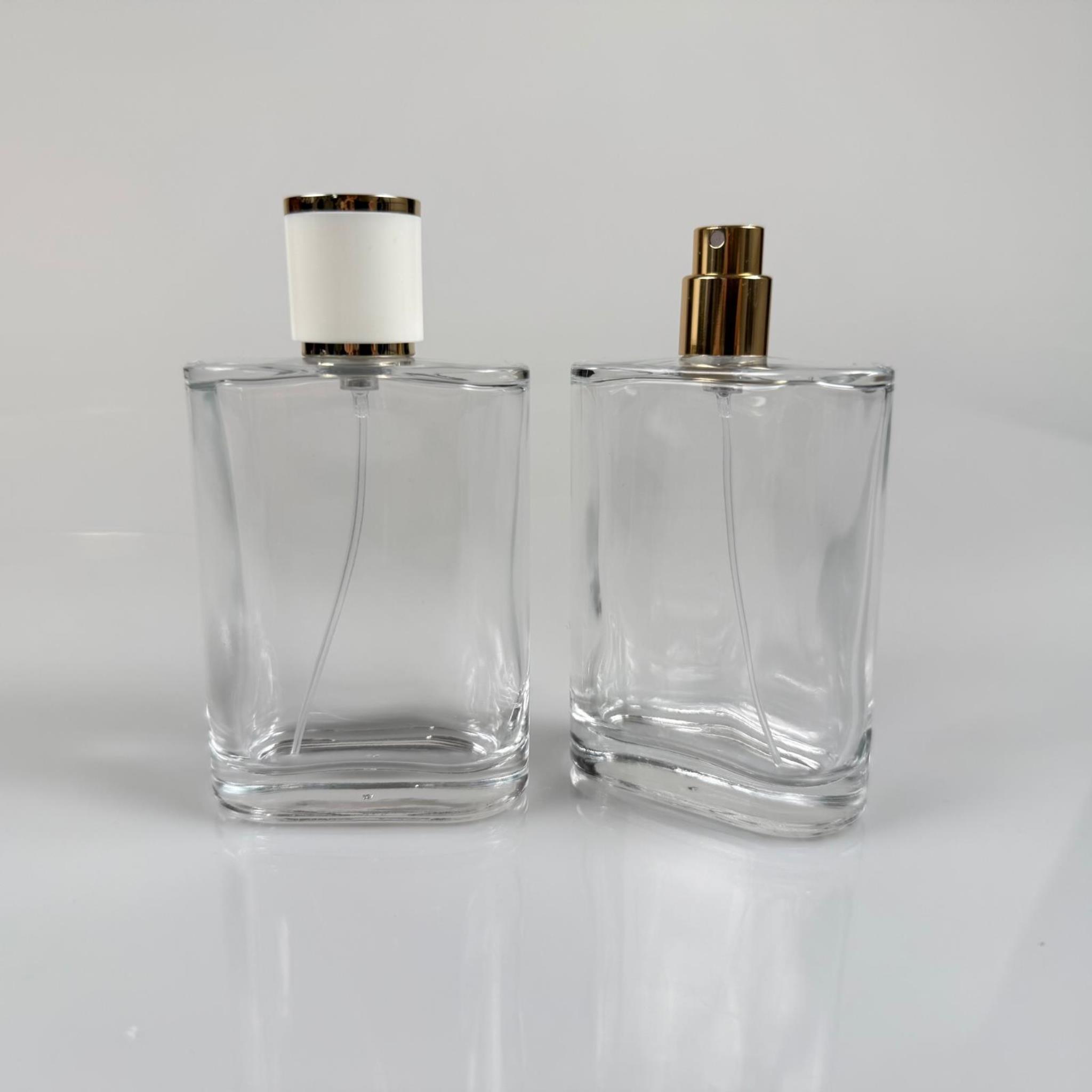 100 ML YASSI MODEL CEO PARFÜM ŞİŞESİ - GOLD METAL SPREYLİ + GOLD BEYAZ KAPAKLI (AĞIZ 15 MM GEÇME KOLAY KAPAMA)