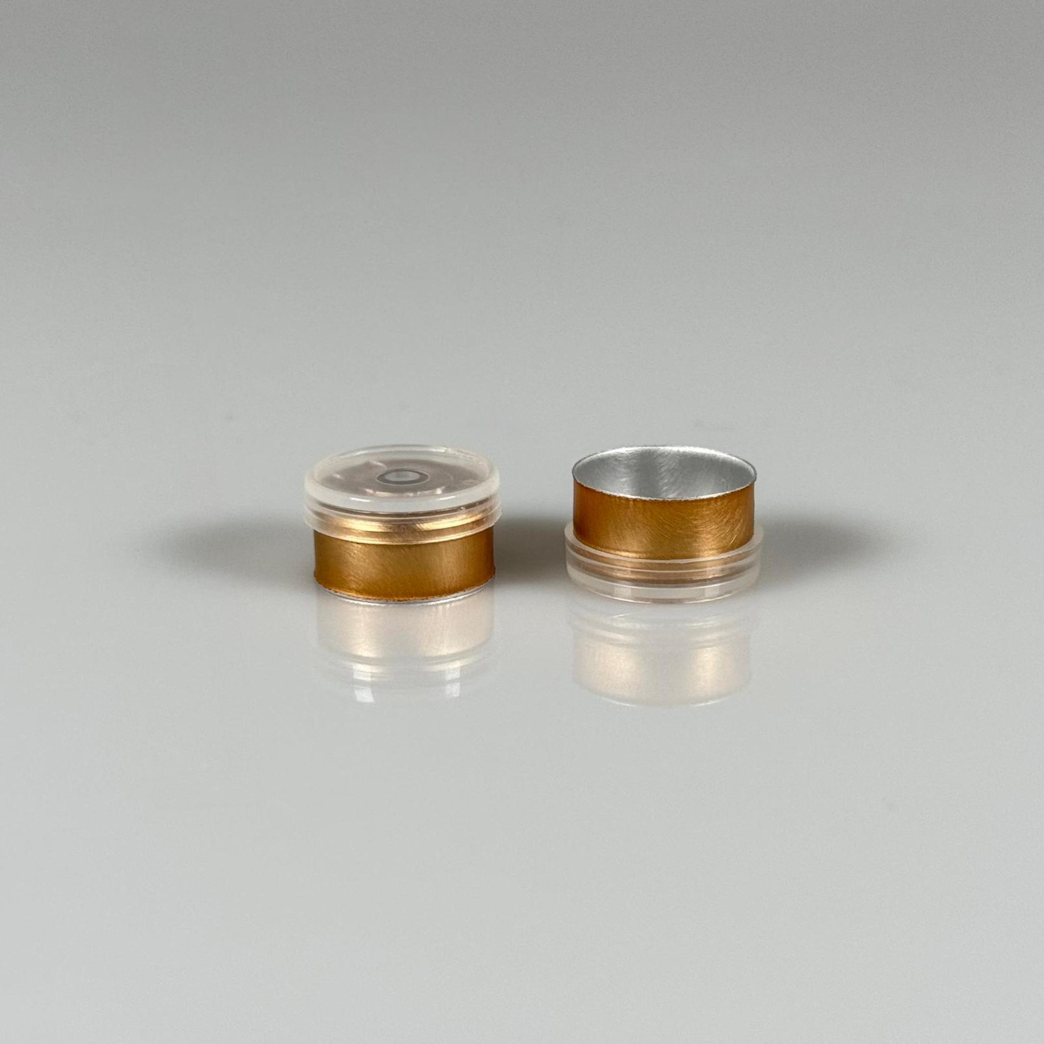13 AĞIZ VİAL ŞİŞELER İÇİN FLİP OFF PENİSİLİN ALÜMİNYUM FLAKON KAPAK GOLD -  13 MM FLİP-OFF KAPAK