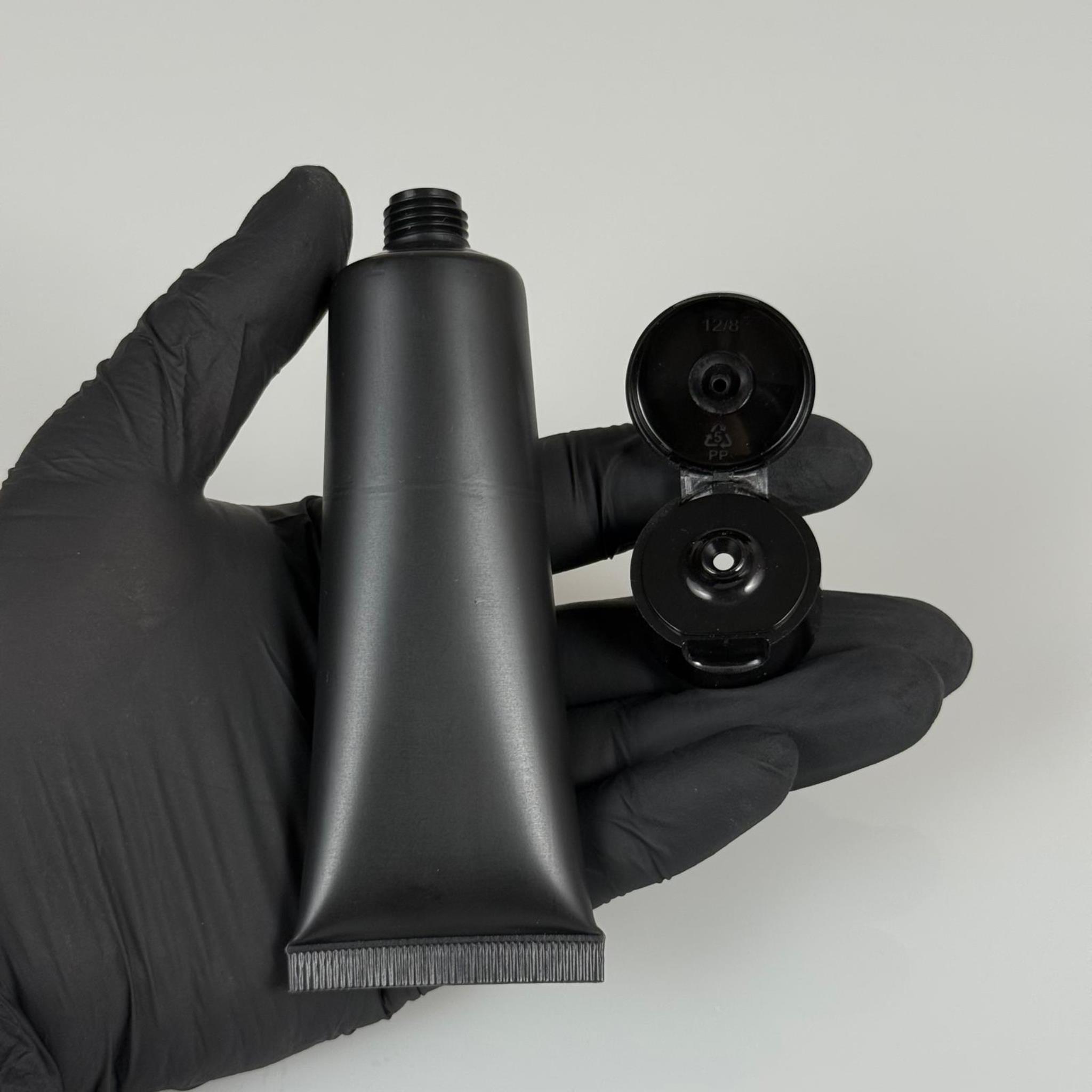 KOZMETİK İÇİN SİYAH BOŞ KREM TÜPÜ FLİPTOP KAPAKLI  - 50 ML - MERHEM TÜPÜ - PLASTİK MANÜEL DOLDURULABİLİR BOŞ TÜP - LİPGLOSS TÜP - DUDAK PARLATICISI TÜPÜ - BAL DOLUMU İÇİN PLASTİK TÜP