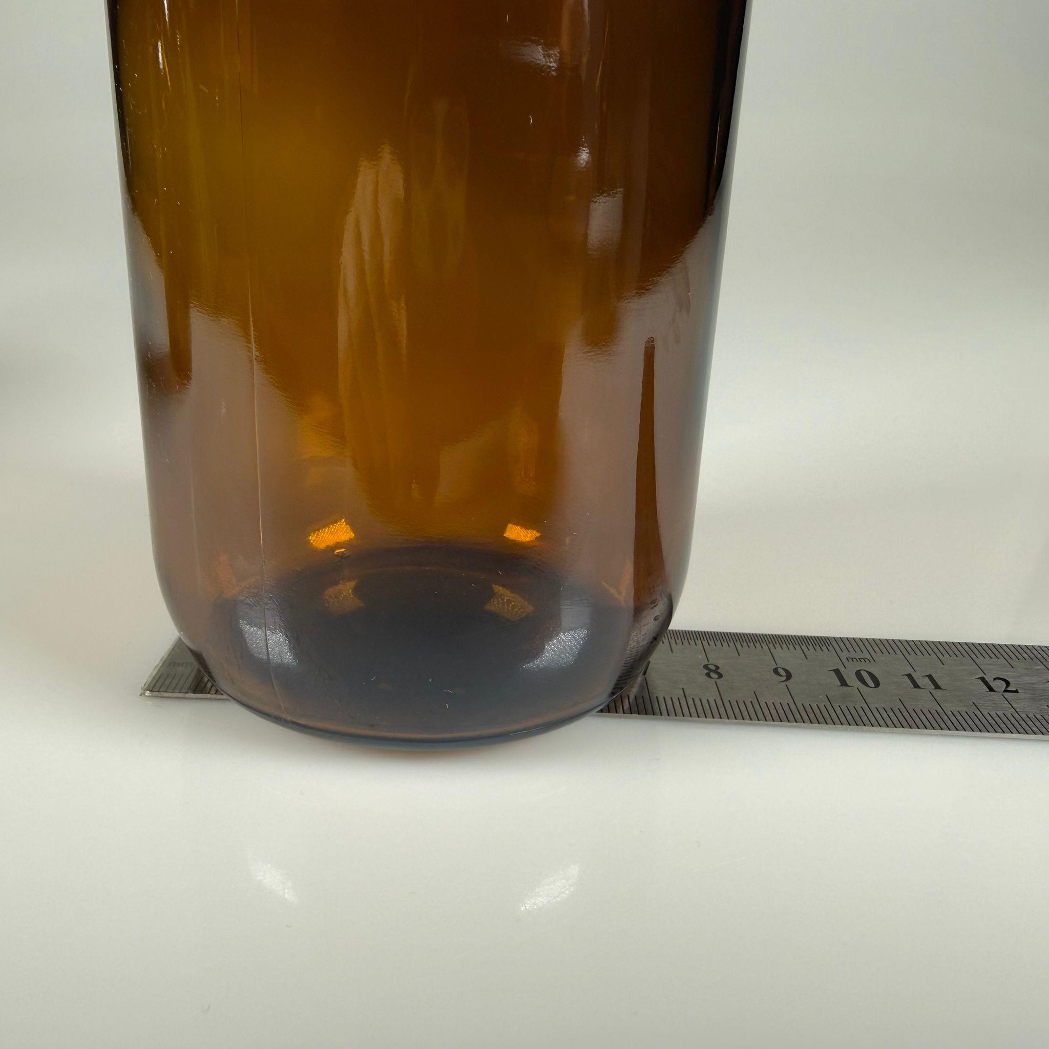 500 ML DOLUMU KOLAY, GENİŞ AĞIZLI İÇTEN DAMLALIKLI ŞİŞE (28 MM AĞIZ)  - 500 CC SİYAH CONTALI KAPAKLI İÇTEN DAMLALIKLI CAM ECZA ŞİŞESİ - AMBER KAHVERENGİ