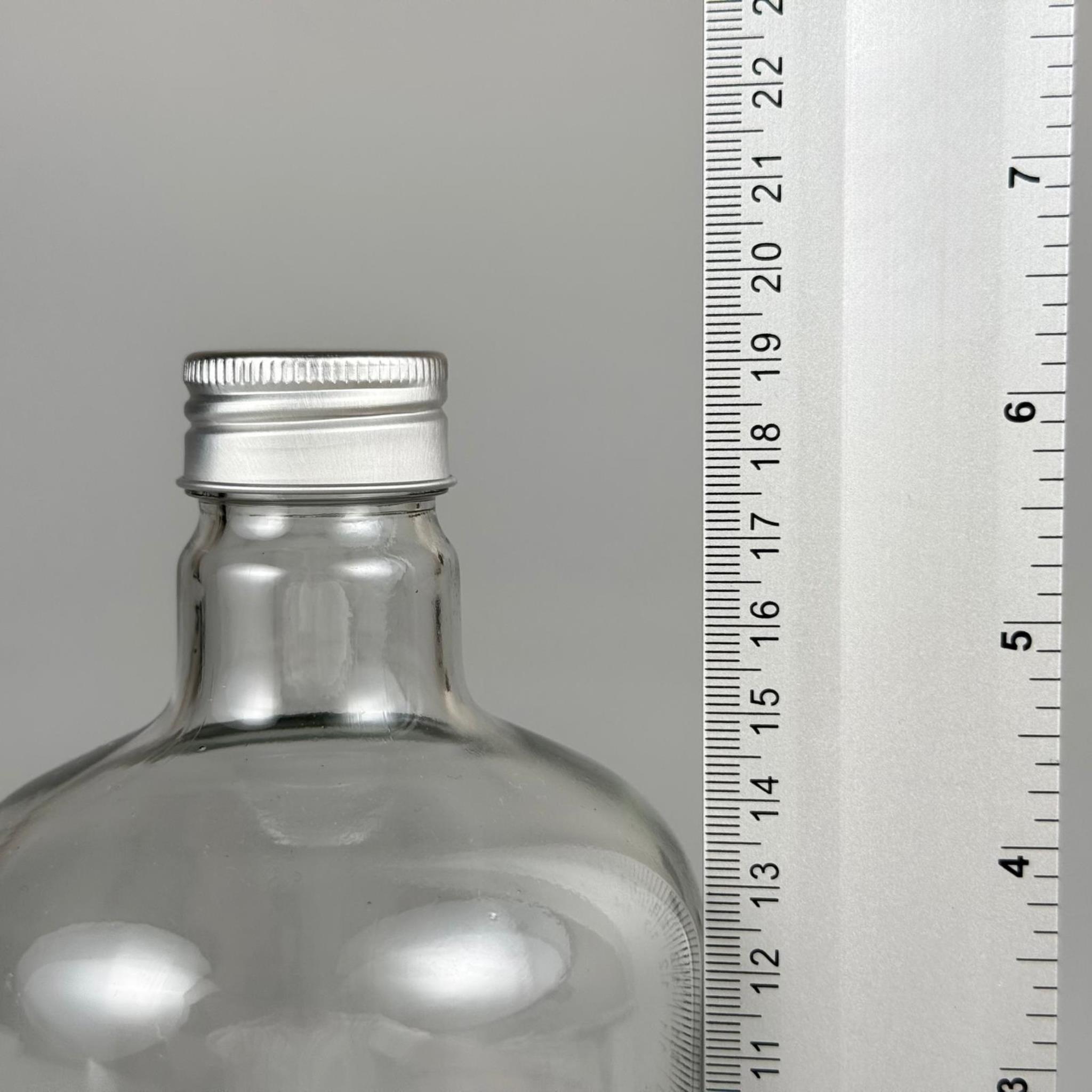750 CC GORDO CAM ŞİŞE - CONTALI GÜMÜŞ METAL KAPAKLI - 750 ML GORDO TOMBUL CAM ŞİŞE