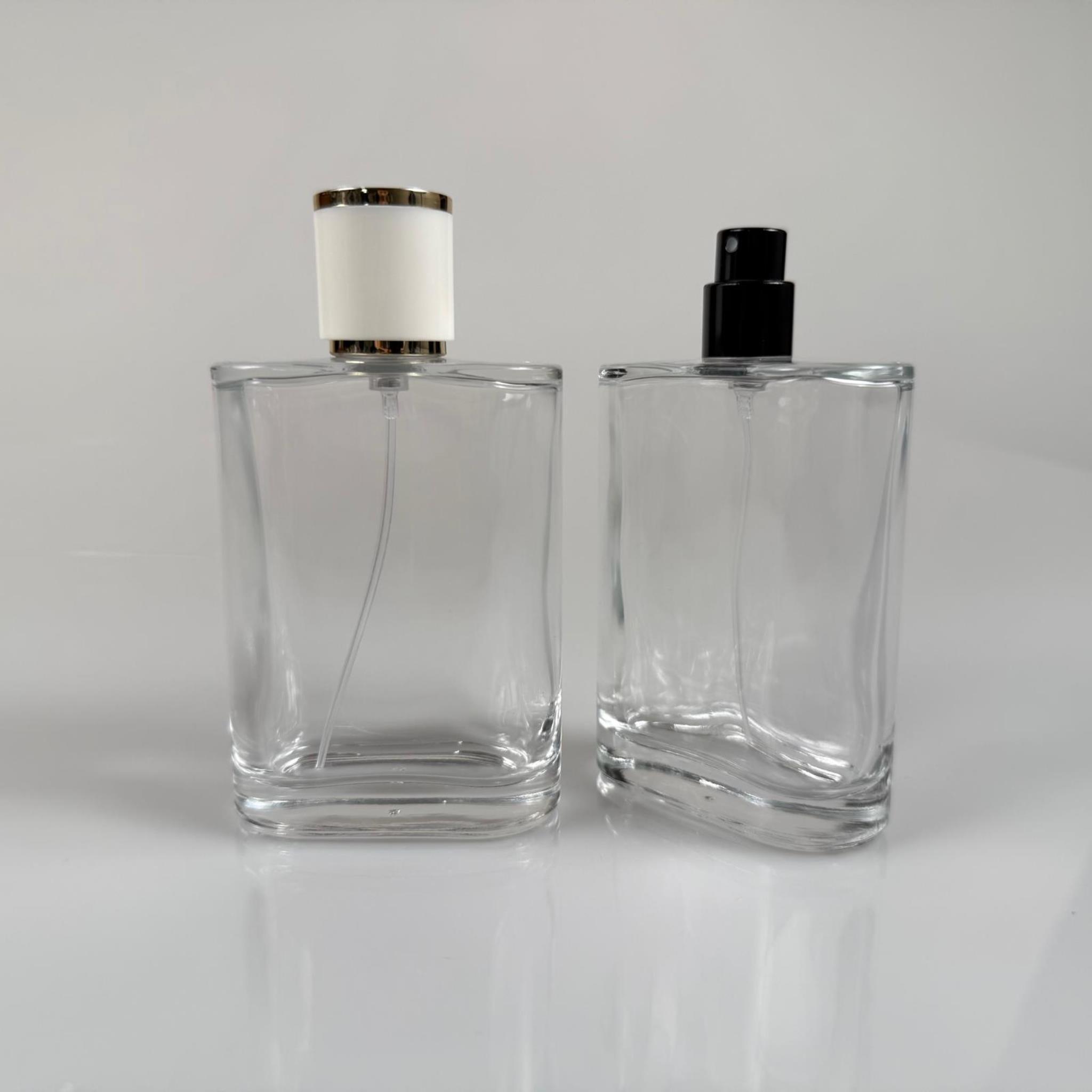 100 ML YASSI MODEL CEO PARFÜM ŞİŞESİ - SİYAH METAL SPREYLİ + GOLD BEYAZ KAPAKLI (AĞIZ 15 MM GEÇME KOLAY KAPAMA)