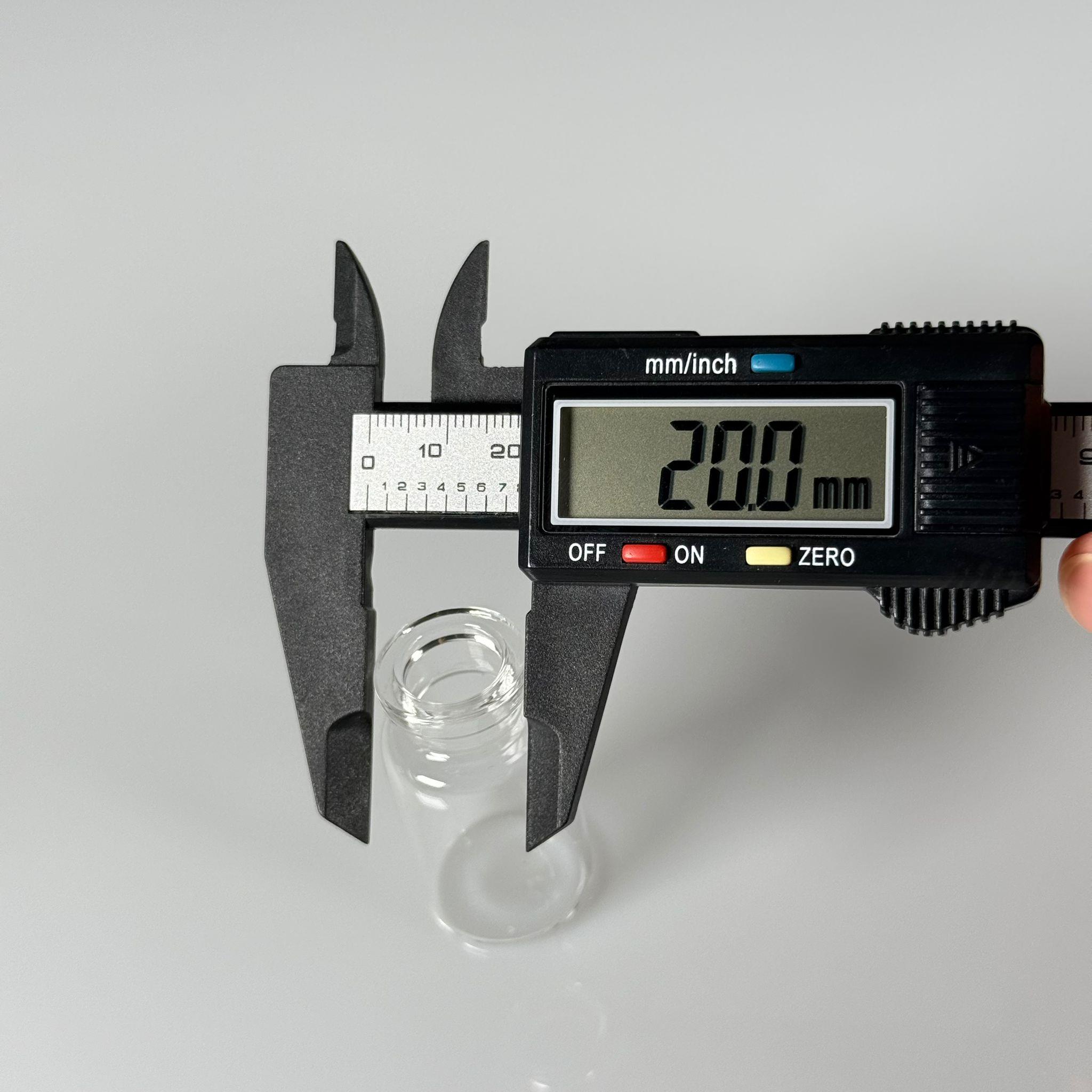 BOROSİLİKAT BEYAZ KAPAKLI CAM ŞİŞE - 15 CC - 24x45 MM - ÇEKME CAM BORU FLAKON İNCE PENİSİLİN ŞİŞESİ