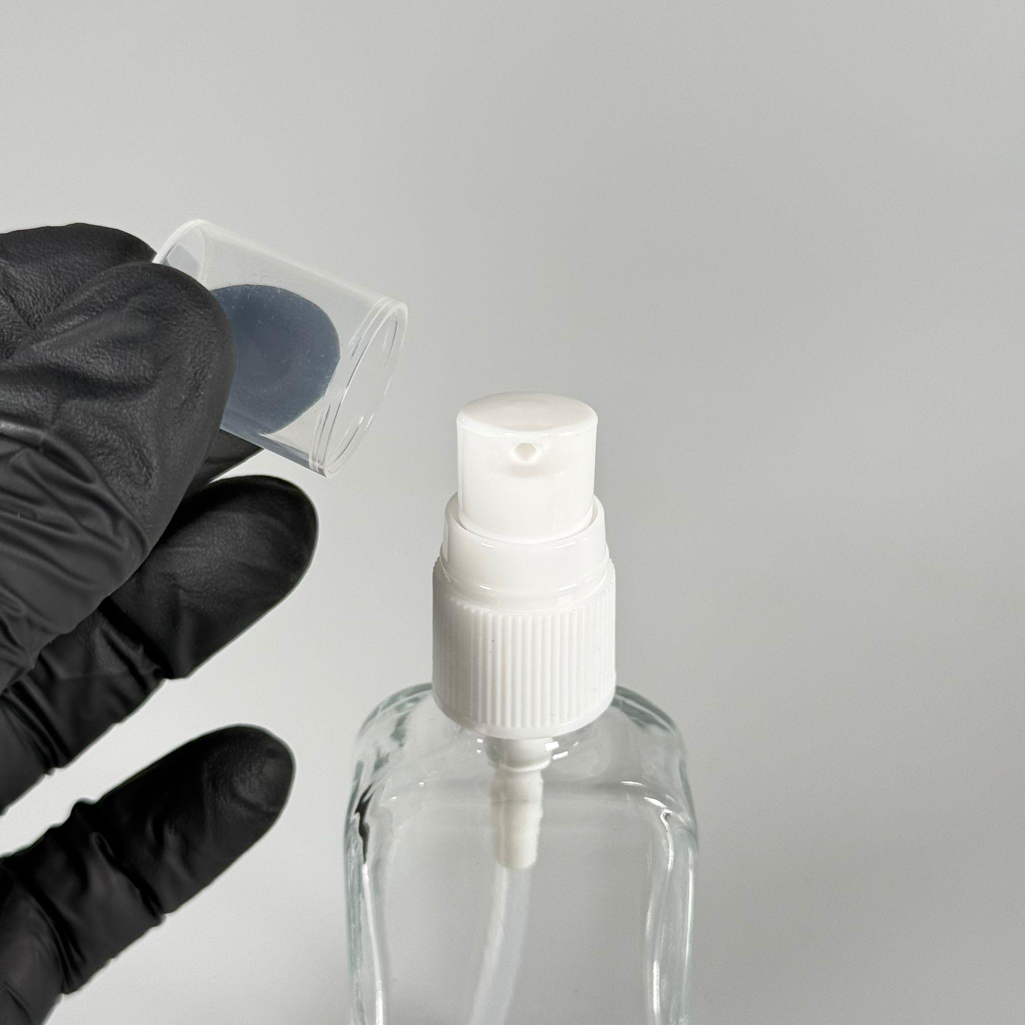 40 CC KÖŞELİ DİKDÖRTGEN CAM ŞİŞE - BEYAZ  LOSYON POMPALI - 40 ML PRESTİJLİ ŞİŞE
