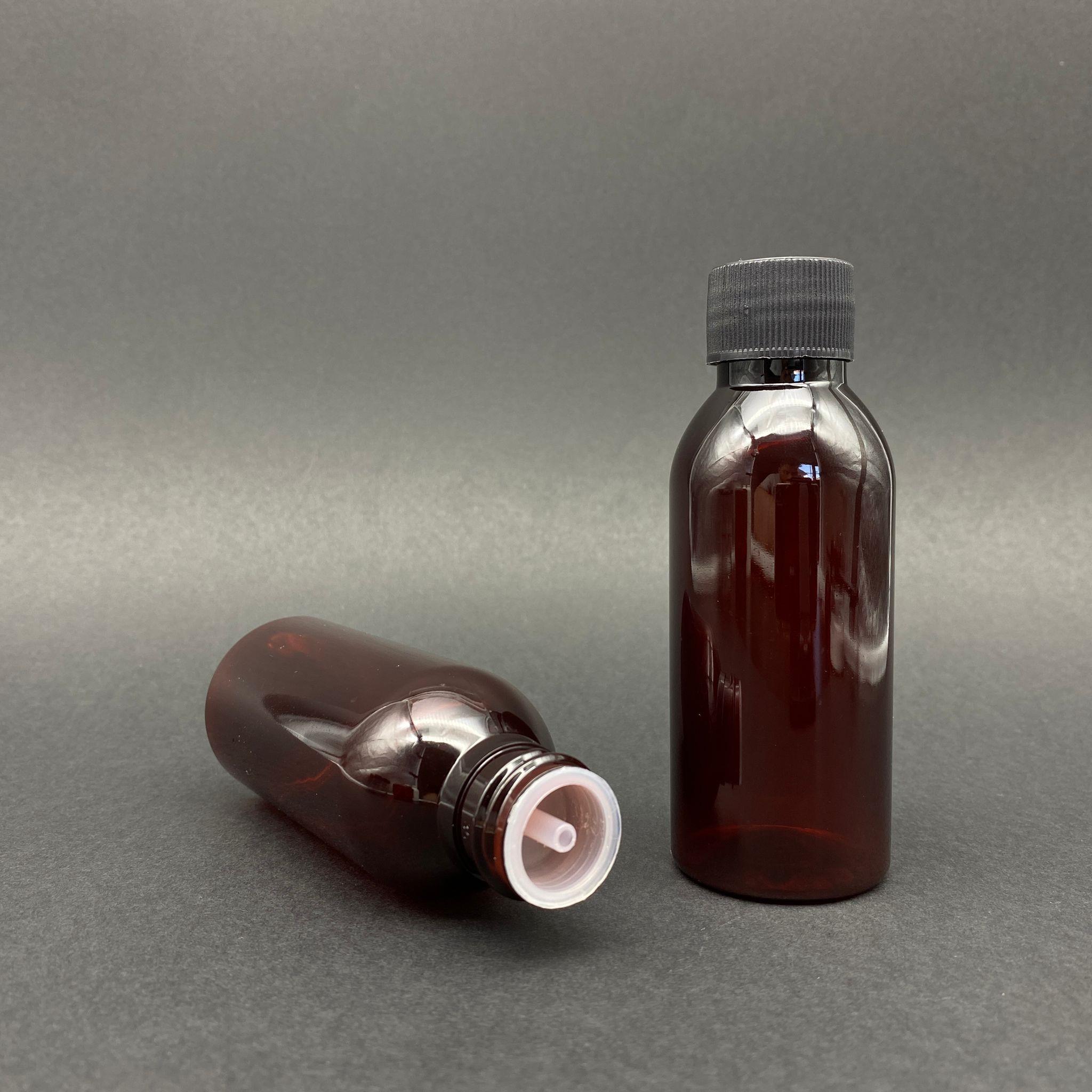 100 CC AMBER SERT PET ŞİŞE - SİYAH KAPAKLI - KOLONYA TIPALI - 100 ML KAHVERENGİ PLASTİK KOLONYA ŞİŞESİ