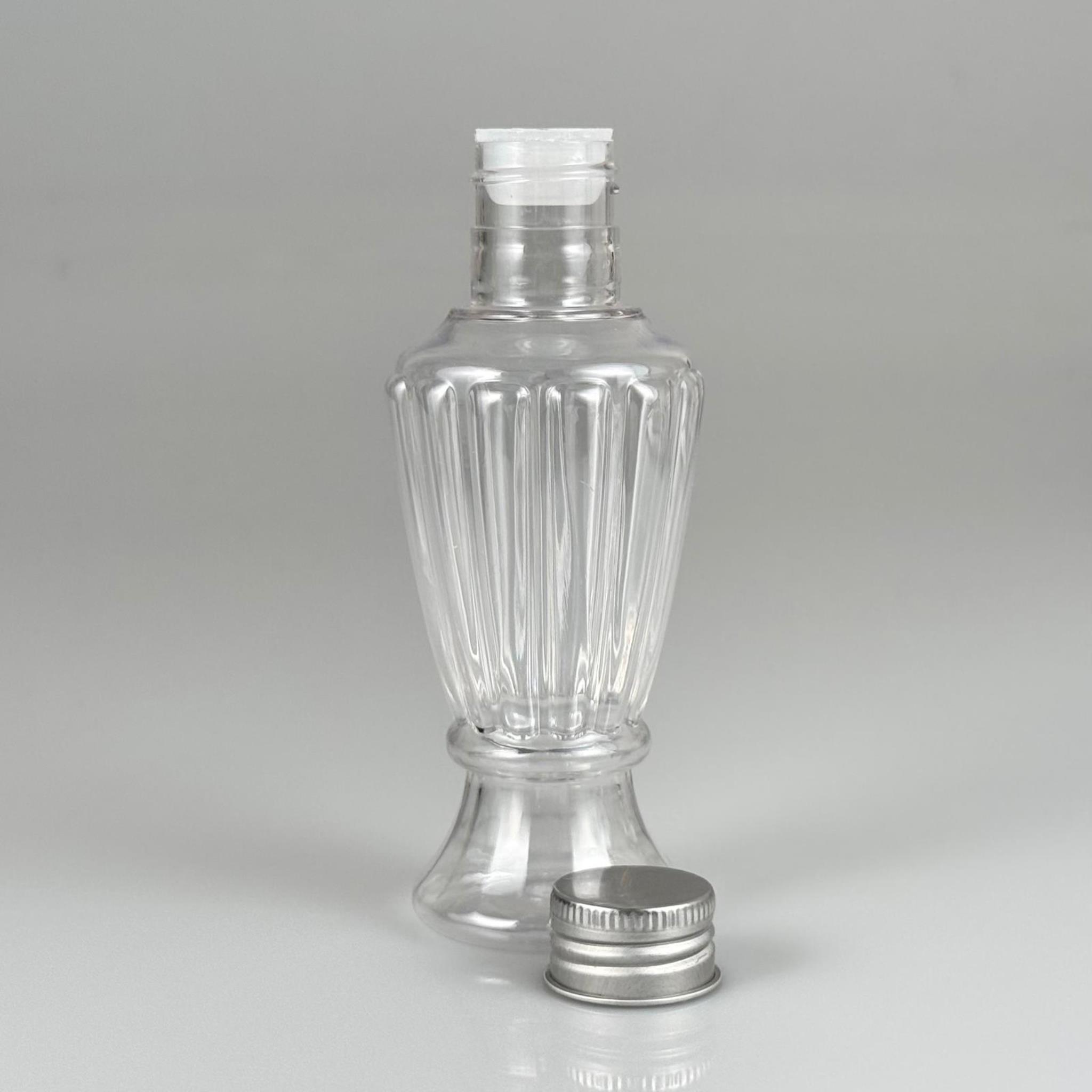 100 CC CAMPET VAZO HÜRREM KOLONYA ŞİŞESİ (24 AĞIZ) + KÖPÜK CONTALI GÜMÜŞ METAL ALÜMİNYUM KAPAKLI + KOLONYA TIPALI TAKIM - 100 ML KAPAKLI PLASTİK ŞİŞELER
