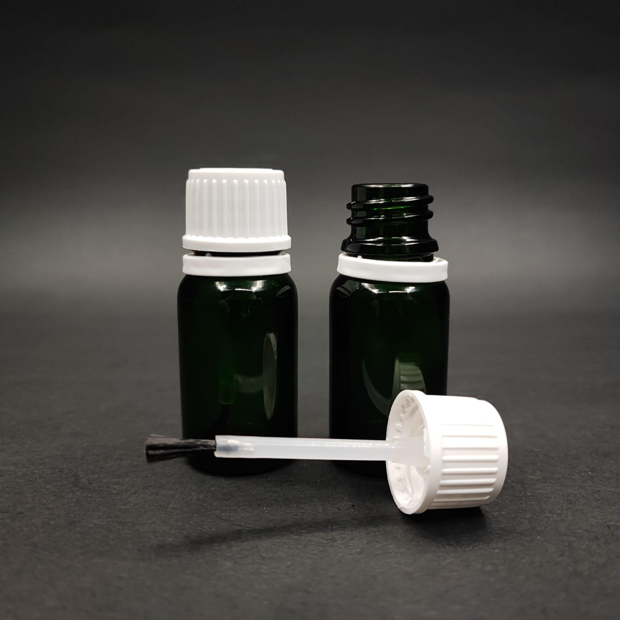 10 CC FIRÇALI YEŞİL CAM ŞİŞE - 10 ML KAPAKLI FIRÇALI CAM ŞİŞE - CAM OJE ŞİŞESİ FIRÇALI BEYAZ KAPAKLI TAKIM - BOŞ OJE ŞİŞESİ, FIRÇALI ŞİŞE, OTOMOTİV VE MOBİLYA İÇİN RÖTÜŞ BOYA ŞİŞESİ