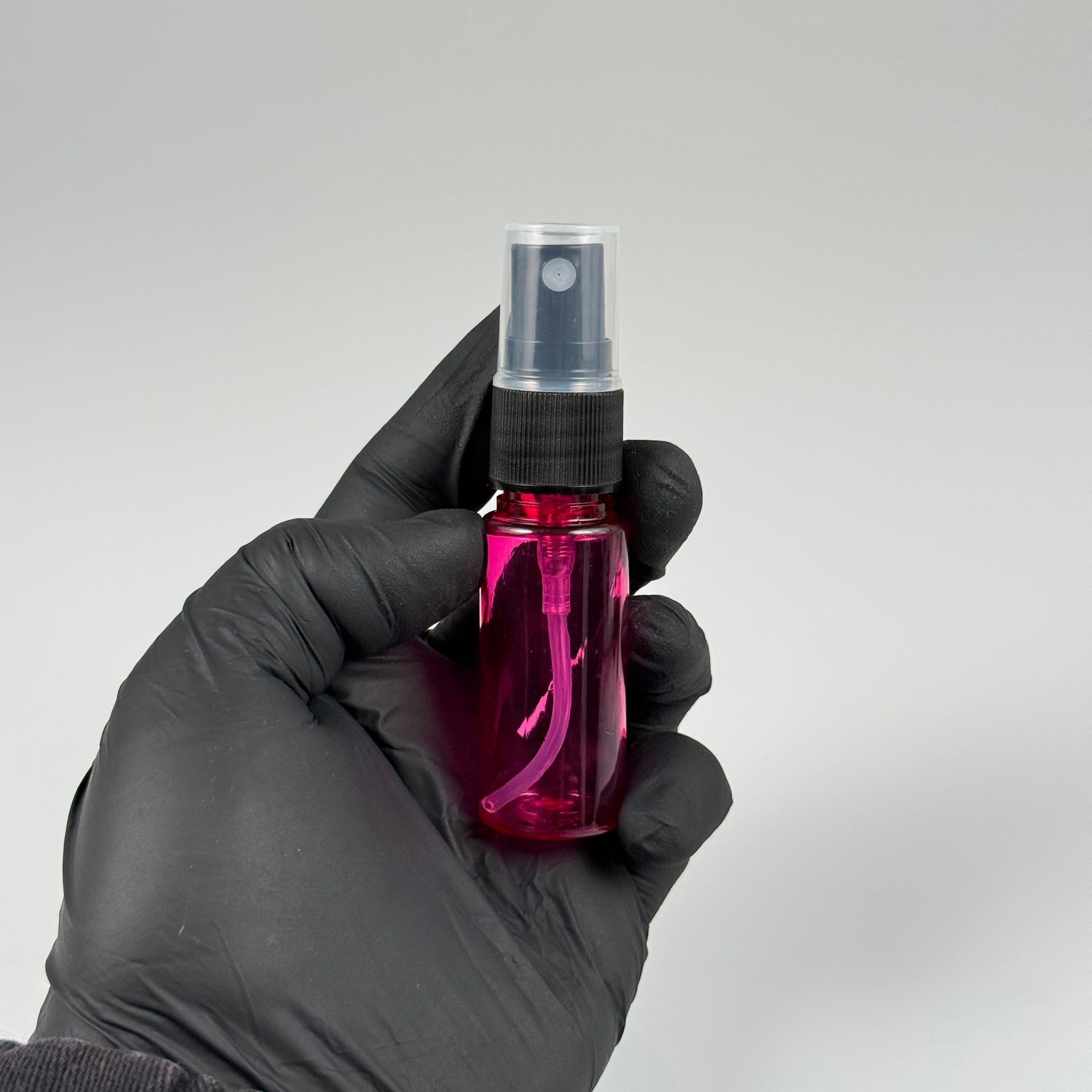 15 CC SİLİNDİR PET ŞİŞE - SİYAH SPREYLİ  - 15 ML FISFIS PET ŞİŞE - PEMBE