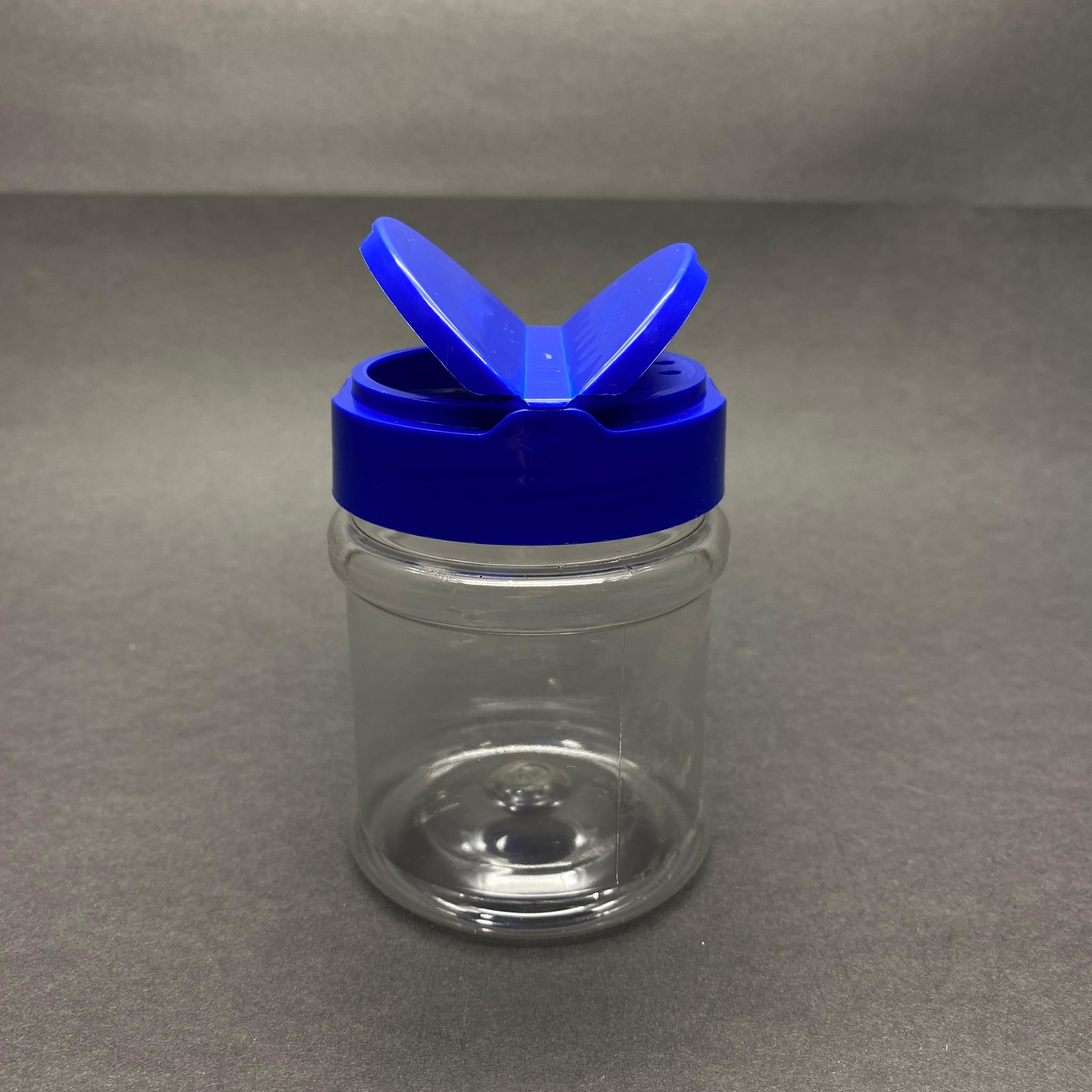 200 CC PLASTİK BAHARATLIK KAVANOZ - 200 ML BAHARAT KAVANOZU - MAVİ AÇILIR KAPANIR KAPAKLI