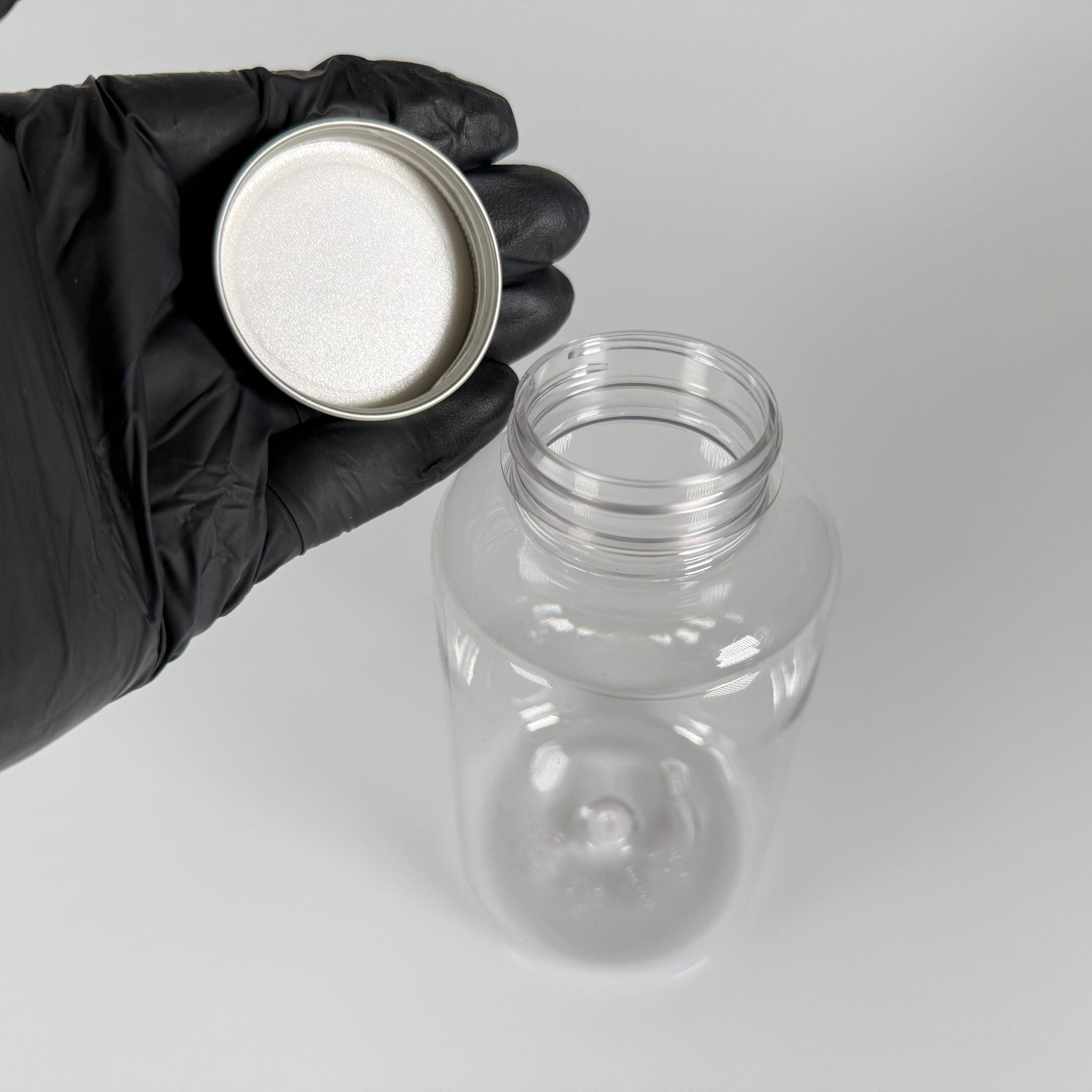 BAHARAT, TOZ, KAHVE, SAHLEP VB MUTFAK DÜZENLEME İÇİN KARE PLASTİK KAVANOZLAR - 400 ML -  RAF DÜZENLEYİCİ GIDAYA UYGUN KÖŞELİ GÜMÜŞ METAL KAPAKLI ŞEFFAF PET KAVANOZLARI