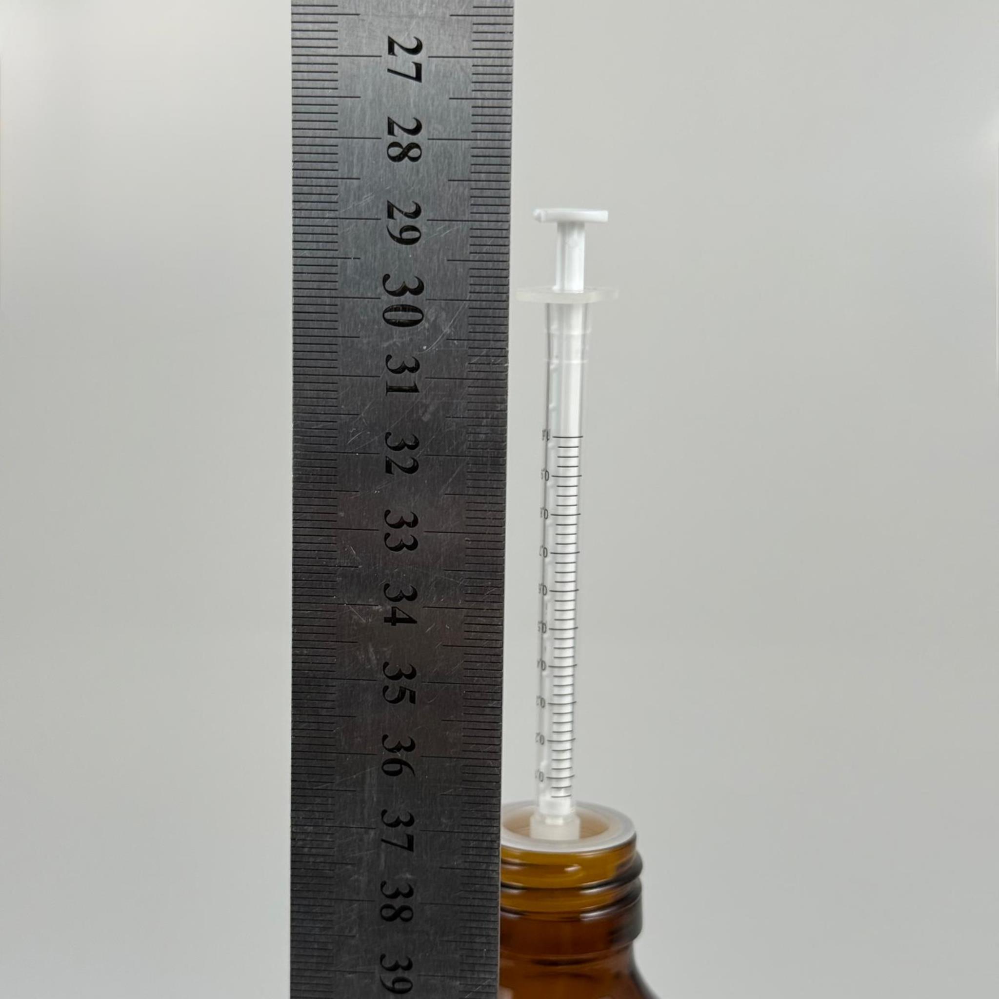 300 ML CAM ECZA ŞİŞESİ + 1 ML DOZAJ PİPETİ + DOZAJ TIPASI + CONTALI PLASTİK KAPAK TAKIM