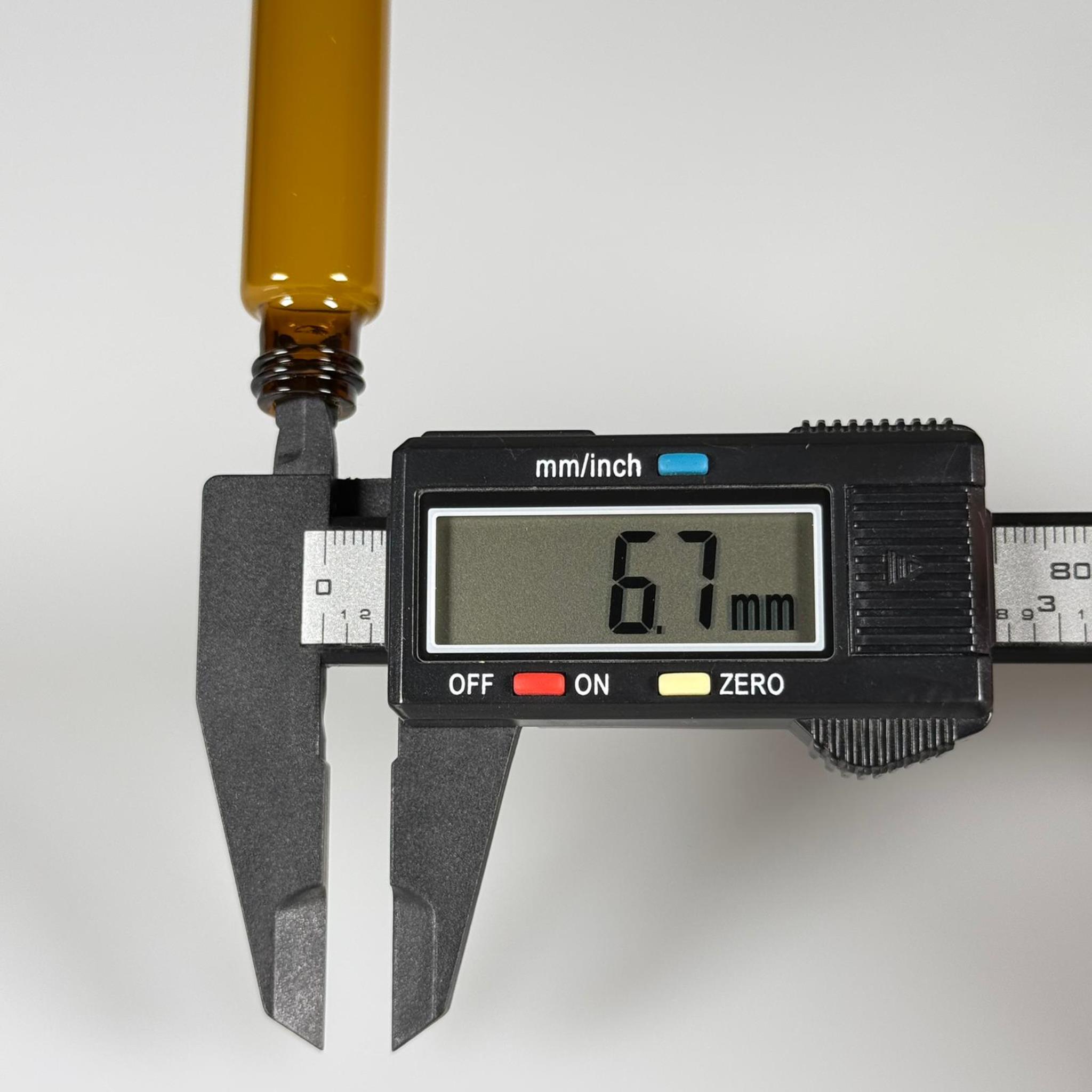 10 CC AMBER CAM ŞİŞE - 14 MM VİDALI AĞIZ - KAPAKSIZ 10 ML CAM ŞİŞE