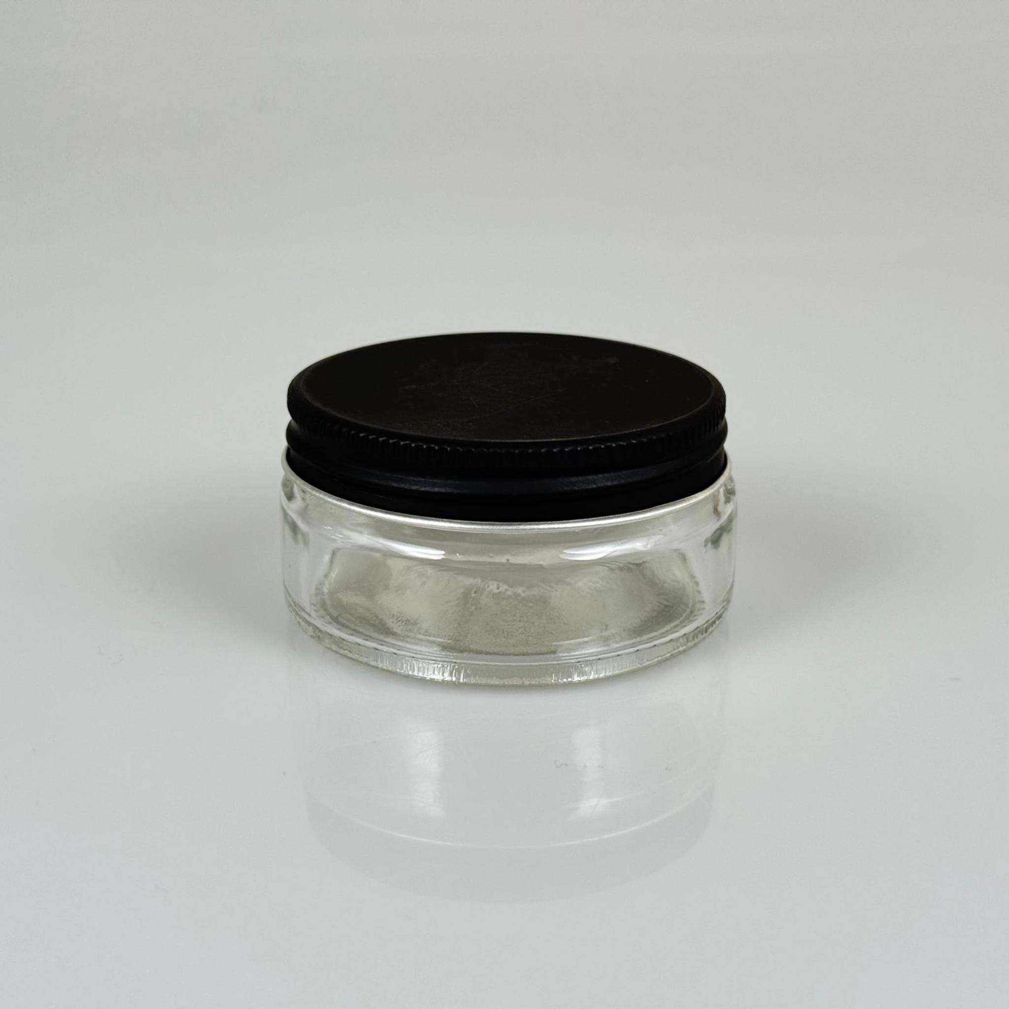 50 CC CAM KREM KAVANOZU - MAT SİYAH METAL KAPAKLI - 50 ML PAŞABAHÇE CAM KREM KAVANOZU - PAŞABAHÇE MUM KAVANOZLARI