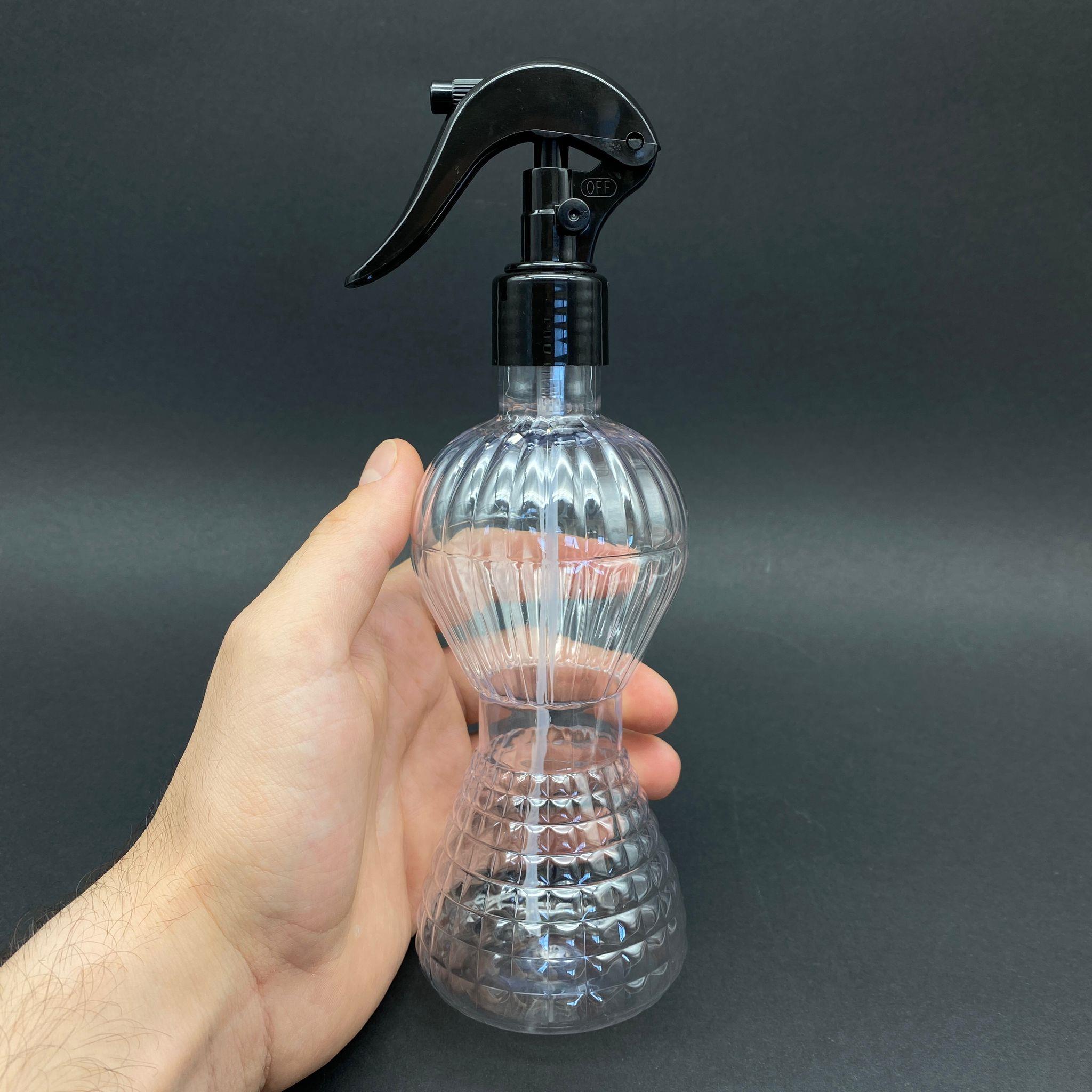 300 CC PIRLANTA MODEL PET ŞİŞE - SİYAH TRİGER SPREYLİ  - 300 ML SPREYLİ PLASTİK ŞİŞE