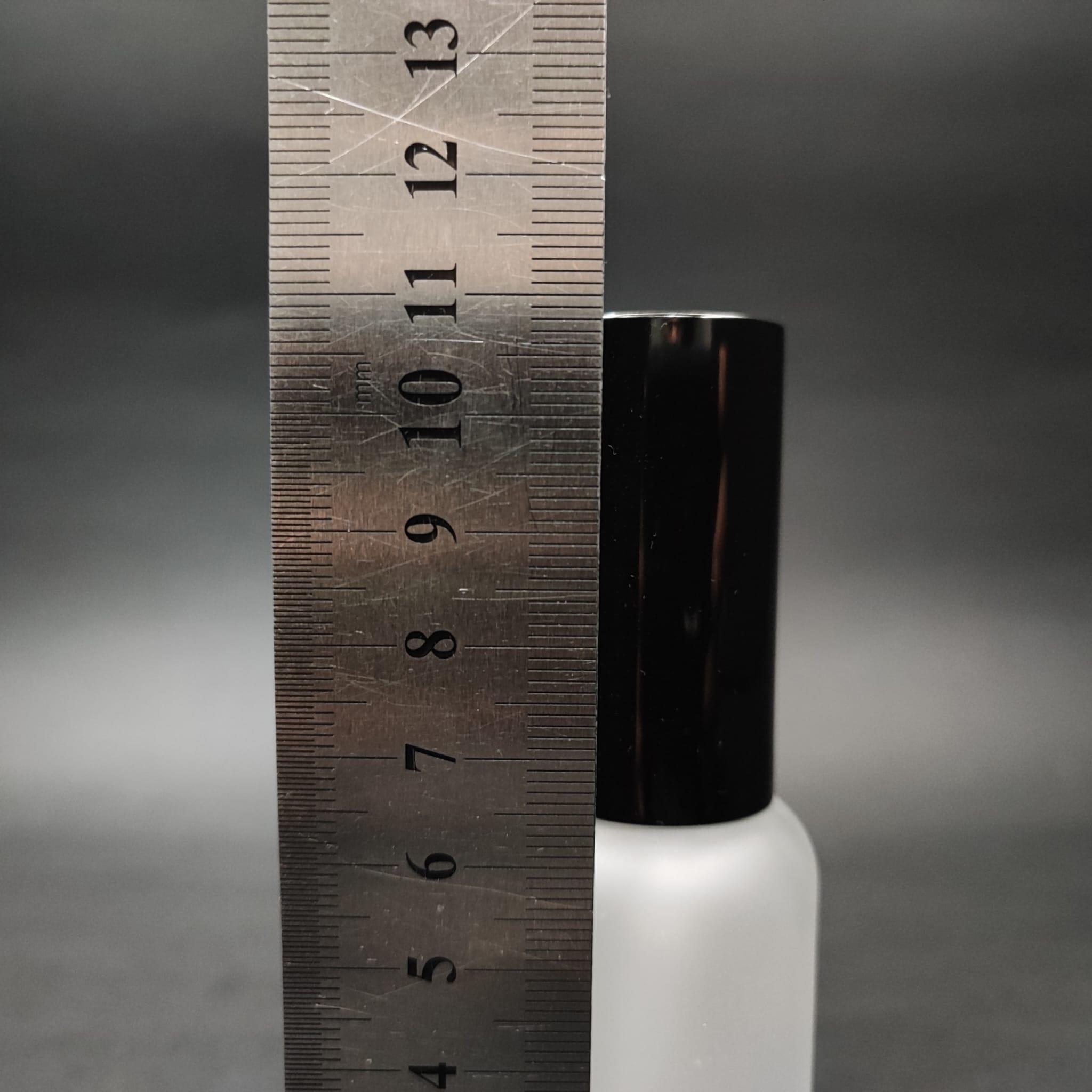 30 ML LÜKS VİDALI VALF ÇEVİRME PARFÜM ŞİŞELERİ - 30 CC BUZLU CAM ŞİŞE - SİYAH METAL SPREYLİ KAPAKLI SET