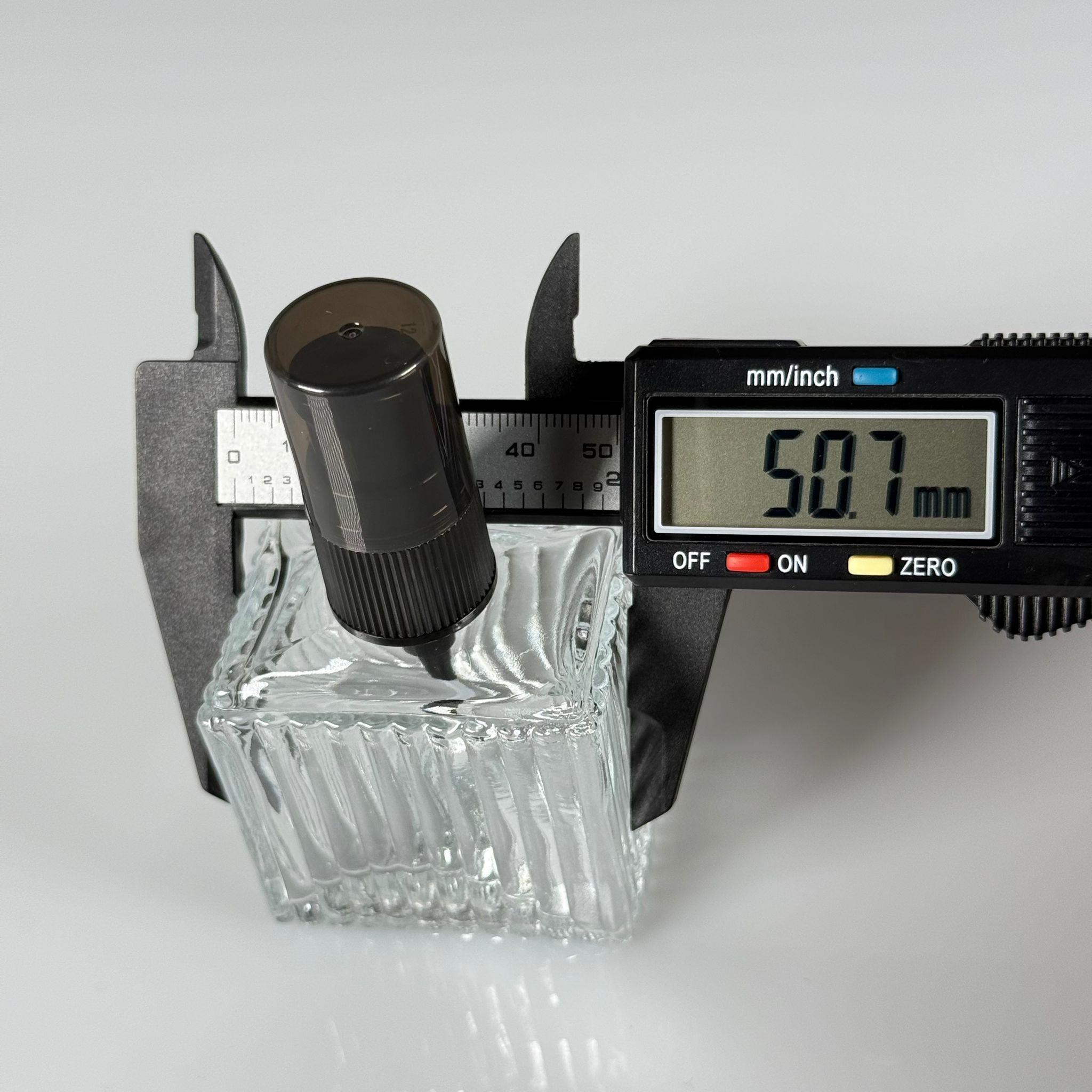50 CC DESENLİ ÇİZGİLİ CAM ŞİŞE - SİYAH LOSYON POMPALI - 50 ML PRESTİJLİ ŞİŞE