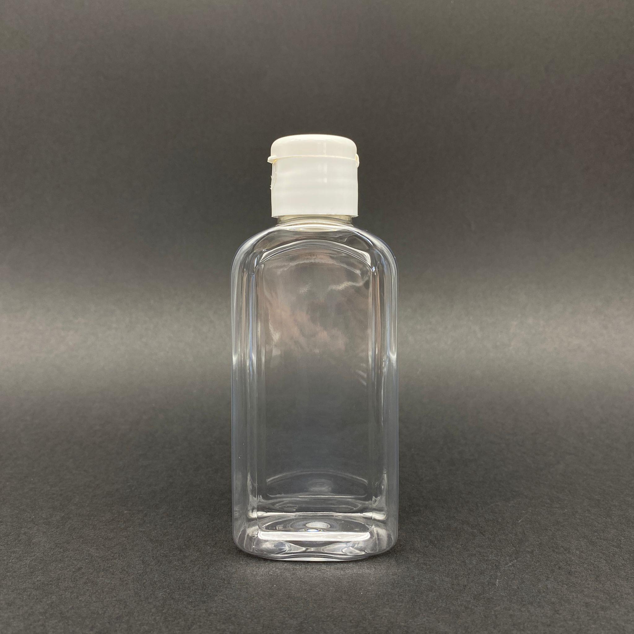 140 CC YASSI ŞİŞE - BEYAZ FLİPTOP AKITICILI KAPAKLI - 140 ML PLASTİK YASSI ŞİŞE