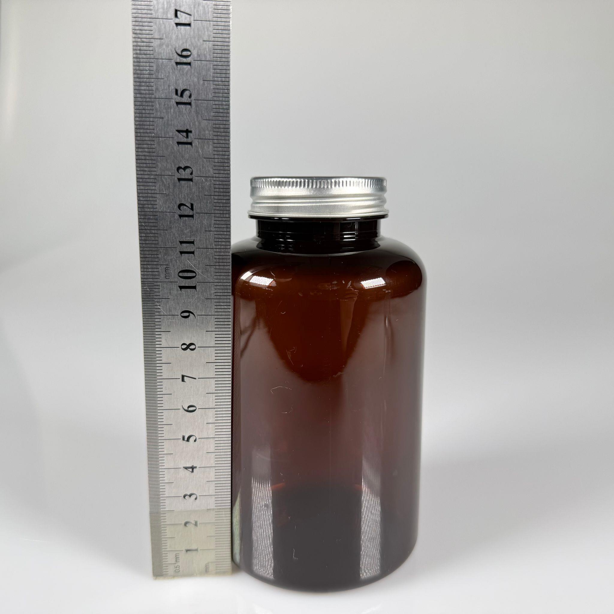 BAHARAT, TOZ, KAHVE, SAHLEP VB MUTFAK DÜZENLEME İÇİN KARE PLASTİK KAVANOZLAR - 400 ML -  RAF DÜZENLEYİCİ GIDAYA UYGUN KÖŞELİ GÜMÜŞ METAL KAPAKLI AMBER PET KAVANOZLARI