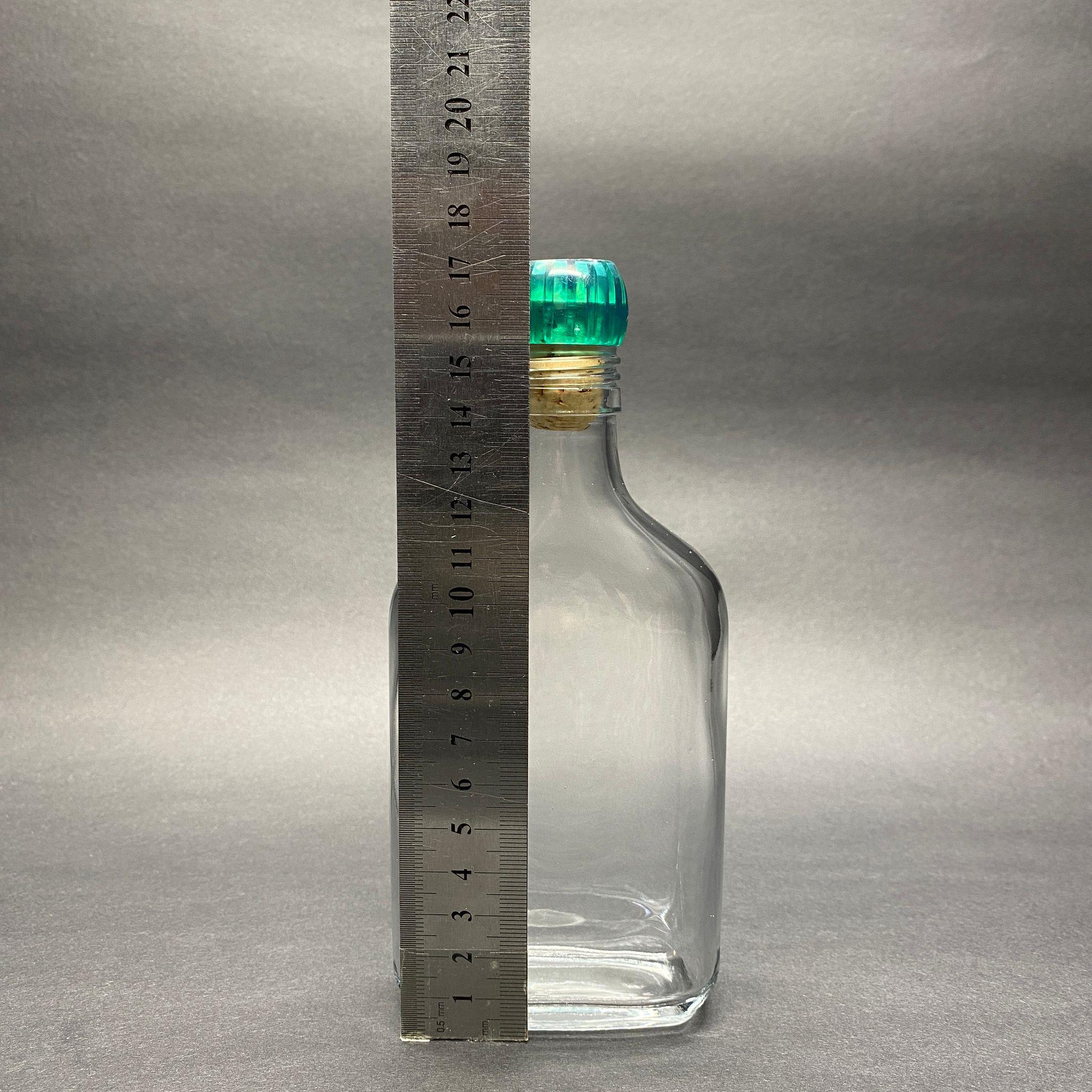 200 CC COLDBREW YASSI CAM ŞİŞE - YEŞİL BAŞLIKLI DOĞAL MANTAR TIPALI - 200 ML YASSI SOĞUK KAHVE ŞİŞE