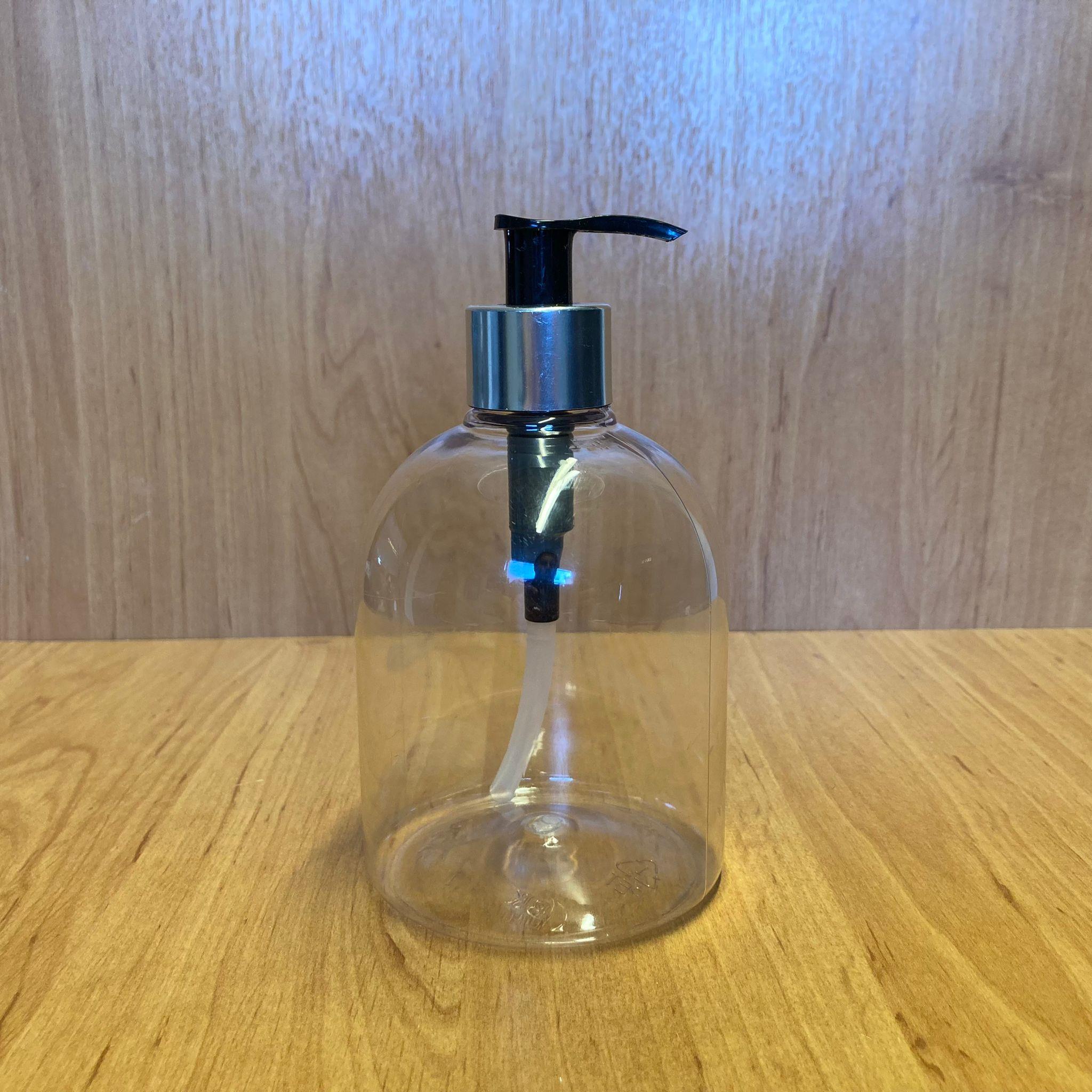 500 CC GÜMÜŞ POMPALI PLASTİK ŞİŞE - 500 ML SIVI SABUN ŞİŞESİ - DETERJAN VE DEZENFEKTAN İÇİN POMPALI PLASTİK ŞİŞE