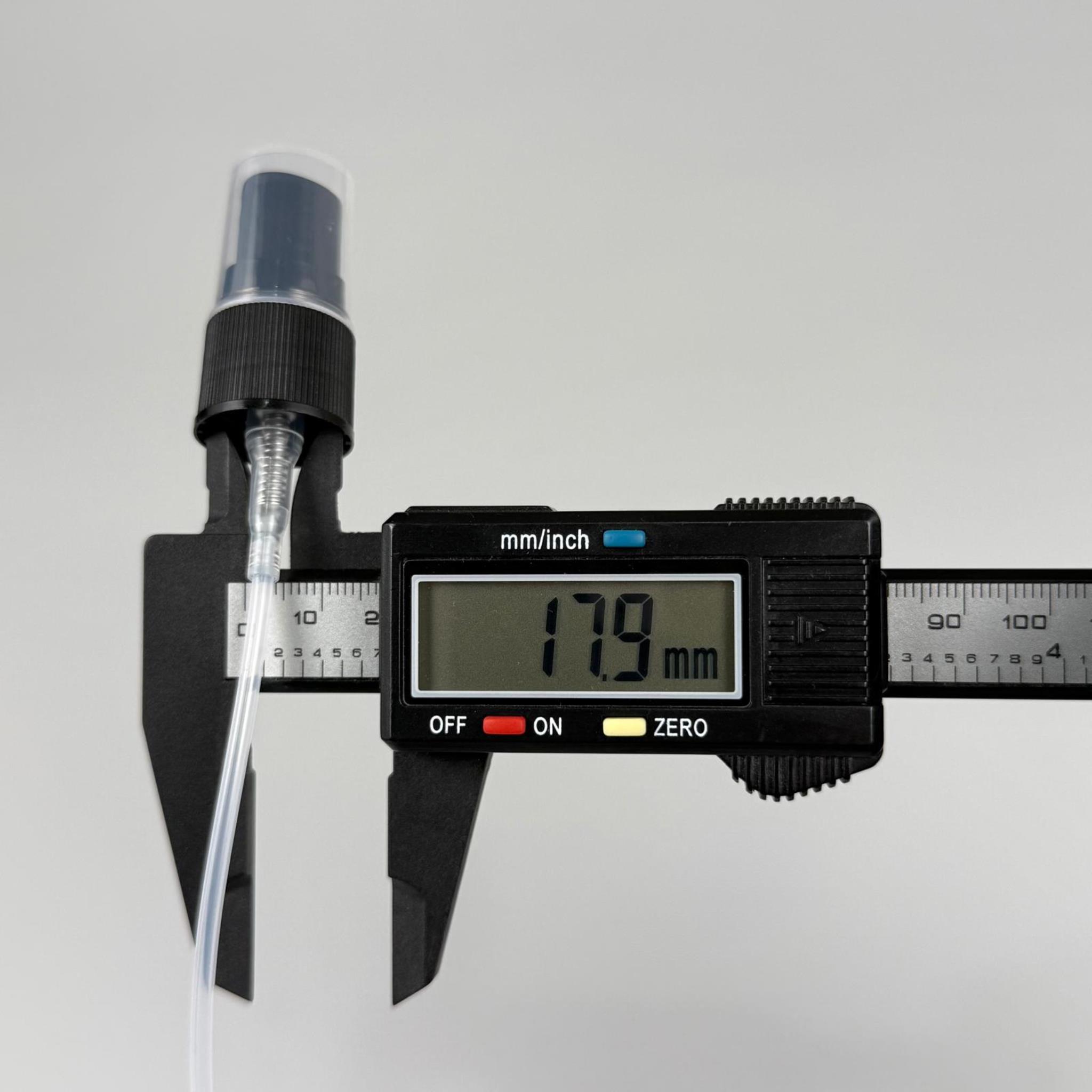 18 MM SPREY SİYAH RENK KAPAKLI - 18 MM VALF SİYAH PARMAK SPREY - UZUN HORTUMLU PET VE POLİETİLEN İÇİN