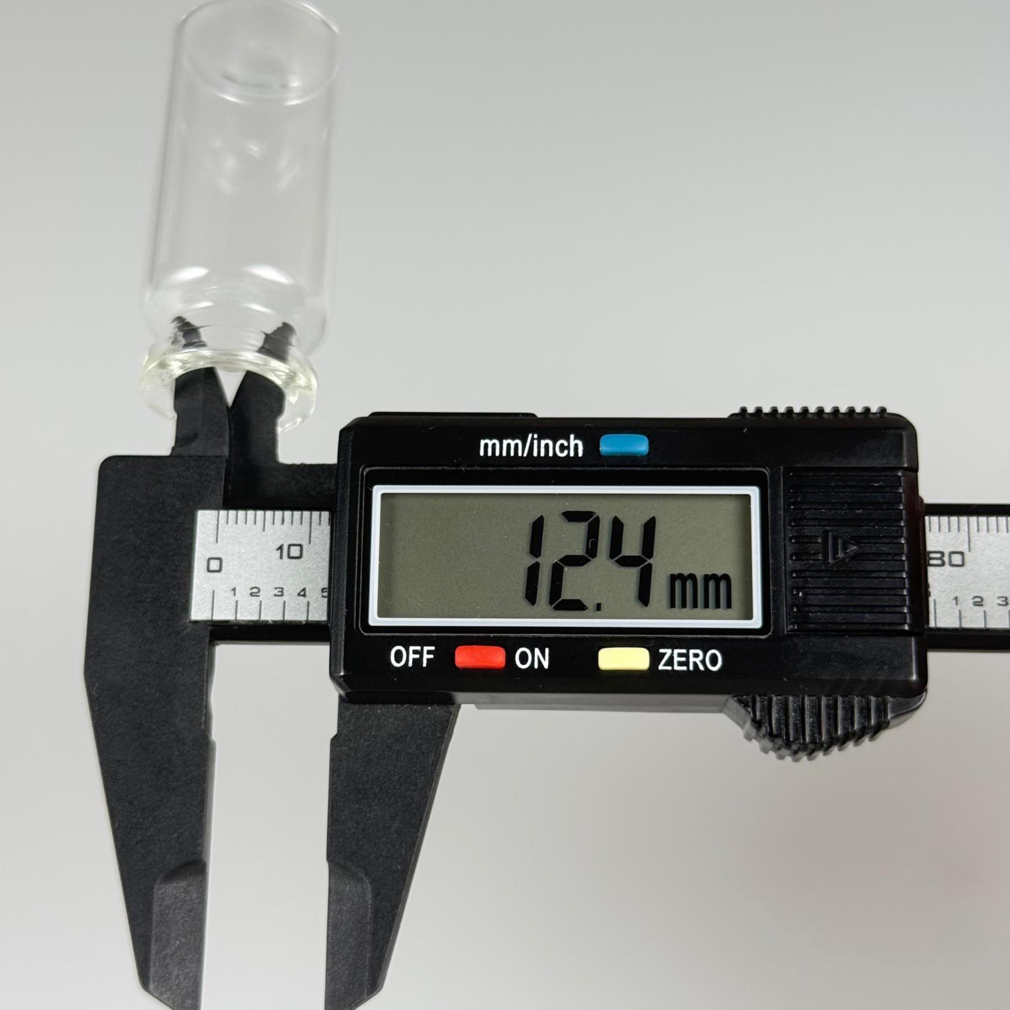 BOROSİLİKAT CAM ŞİŞE - 10 CC - 22x50 MM - ÇEKME CAM BORU FLAKON İNCE PENİSİLİN ŞİŞESİ - AĞIZ ÇAPI 20 MM