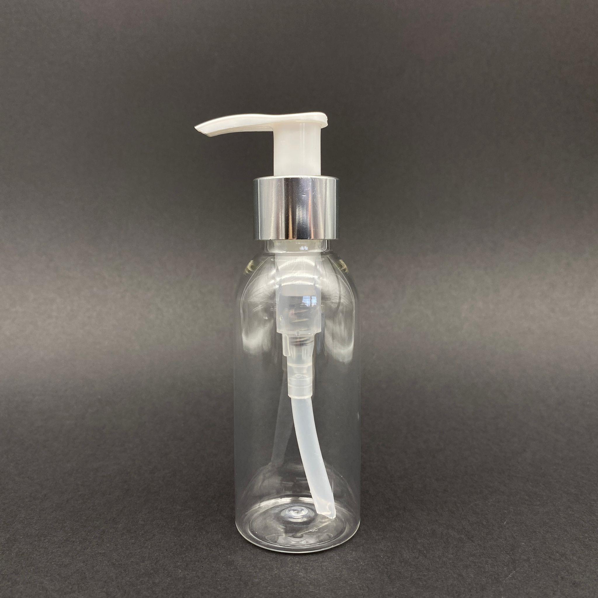 100 CC SERT PLASTİK ŞİŞE GÜMÜŞ POMPALI TAKIM - 100 ML POMPALI PET ŞİŞE