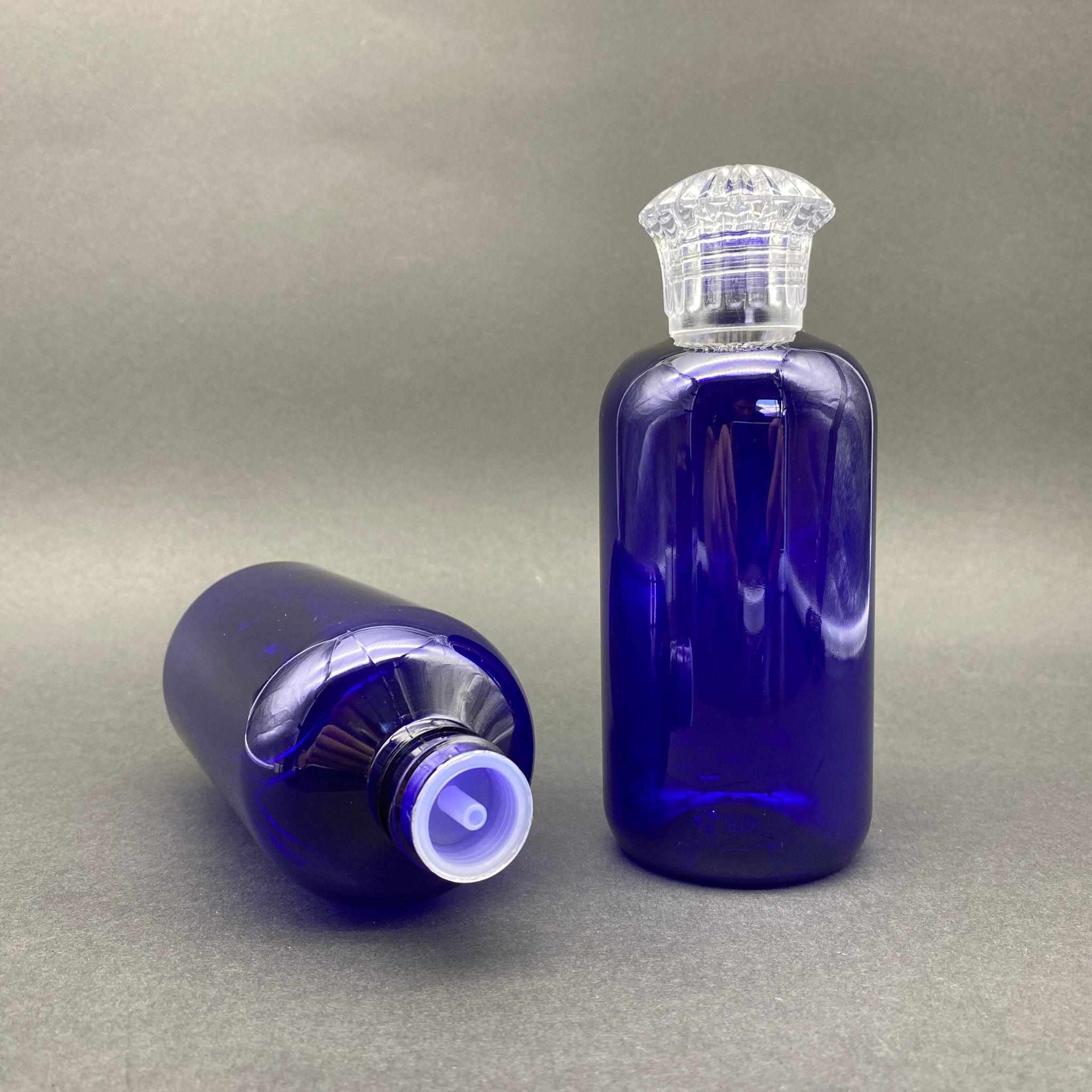 250 CC MAVİ ŞİŞE - KRİSTAL KAPAKLI - KOLONYA TIPALI - 250 ML PLASTİK KOLONYA ŞİŞESİ - ZEYNEP MODEL PET ŞİŞE