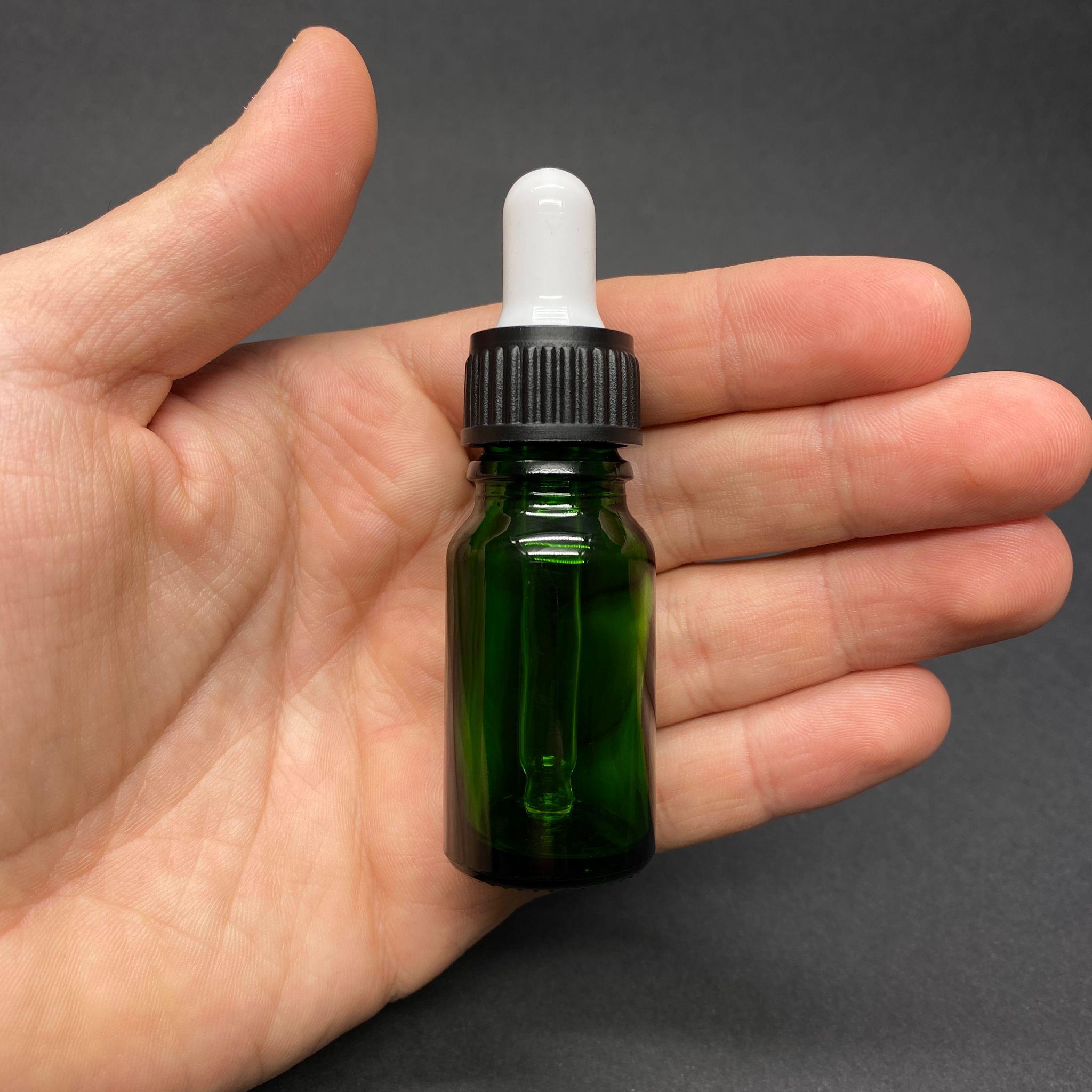 10 CC YEŞİL CAM DAMLALIKLI ŞİŞE - BEYAZ EMZİK - SİYAH PLASTİK KAPAK - 10 ML YEŞİL CAM DAMLALIKLI ŞİŞE