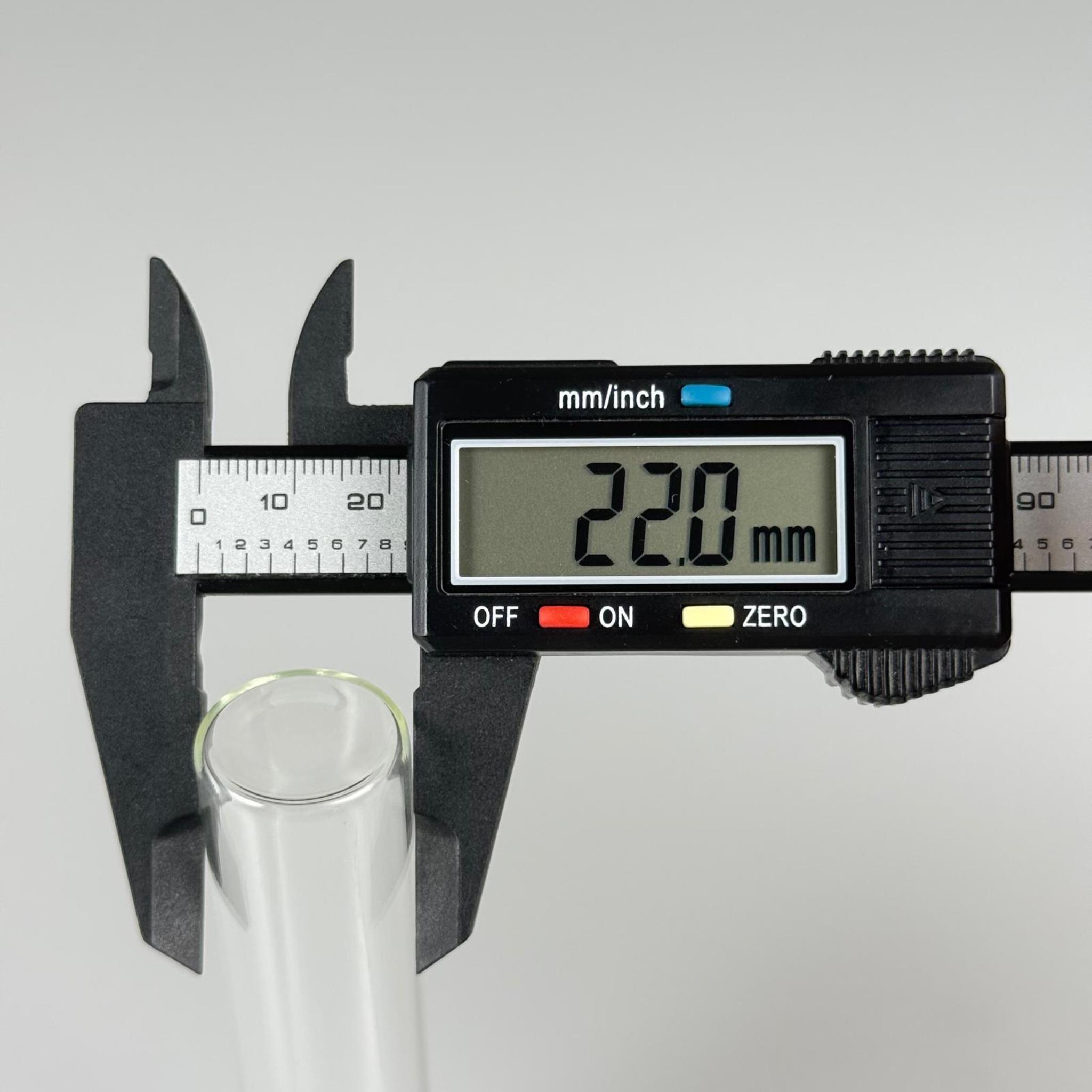 BOROSİLİKAT CAM ŞİŞE - 25 CC - 22x100 MM - ÇEKME CAM BORU FLAKON İNCE PENİSİLİN ŞİŞESİ - AĞIZ ÇAPI 20 MM