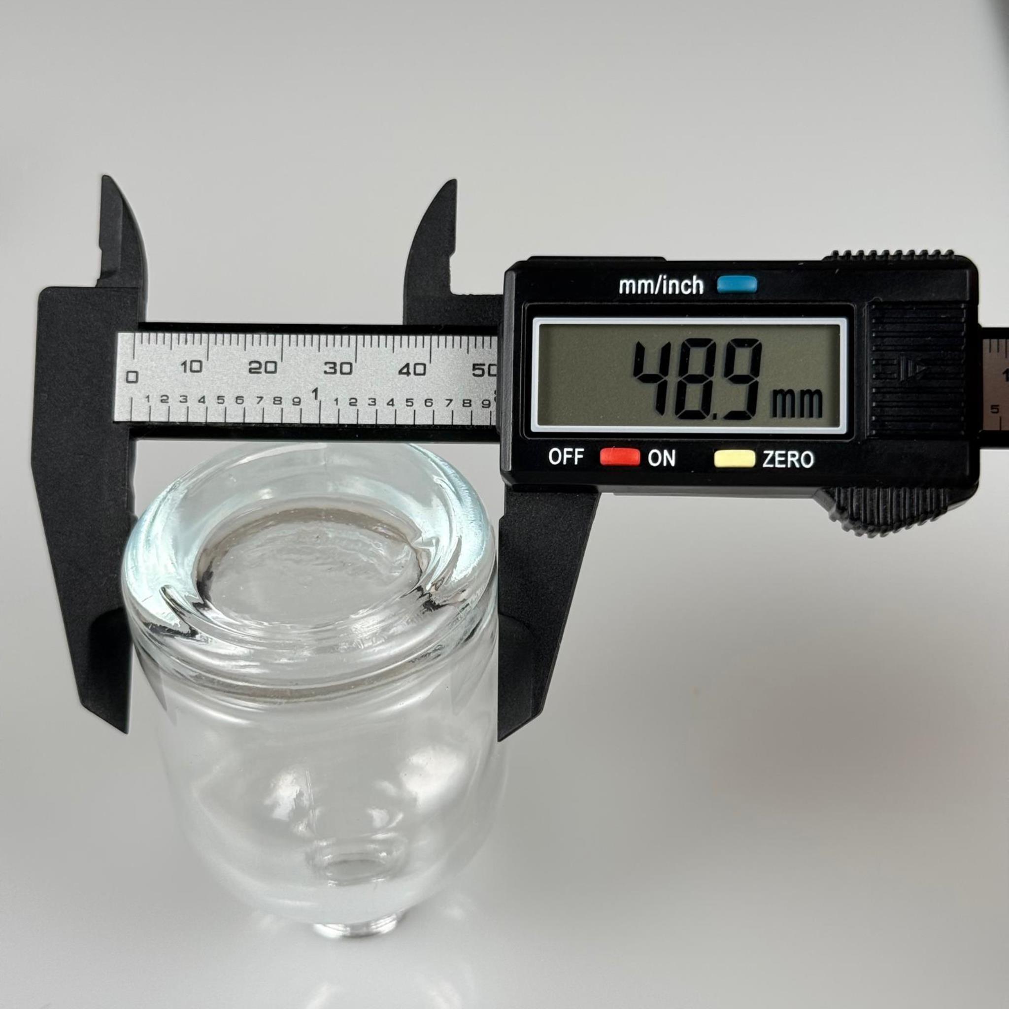 50 CC KALIN DİPLİ TOMBUL CAM ŞİŞE - 20 MM GEÇME AĞIZ + BEYAZ KAPAKLI TAKIM