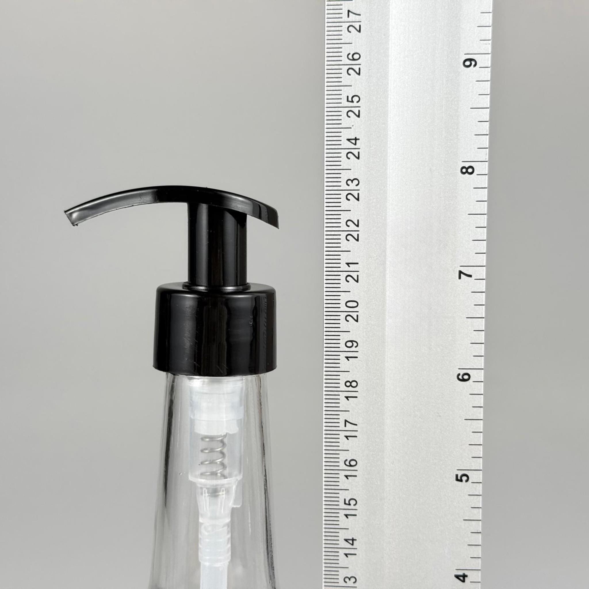 250 CC BOĞAZLI CAM ŞİŞE - SİYAH POMPALI - 250 ML POMPALI ŞİŞE