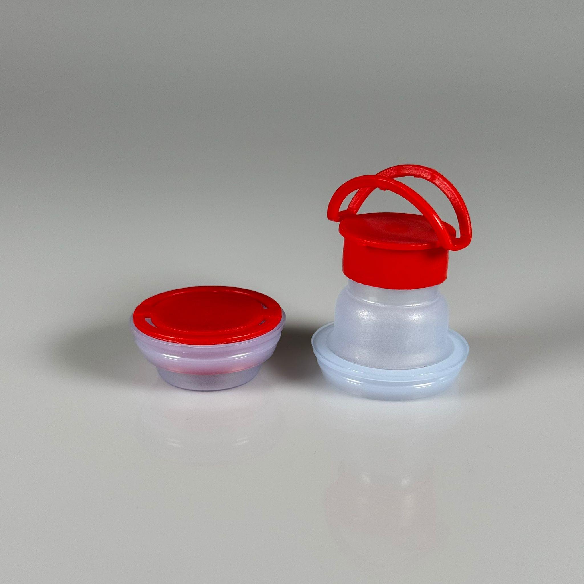 42 MM P2 K CL NATÜREL KIRMIZI BERİCAP  (SOLVENT VE TİNER TENEKESİ İÇİN) - TENEKE İÇİN PLASTİK KAPAK - YEDEK KİMYASAL TENEKE KAPAĞI - Çakma Metal TENEKE Kapağı