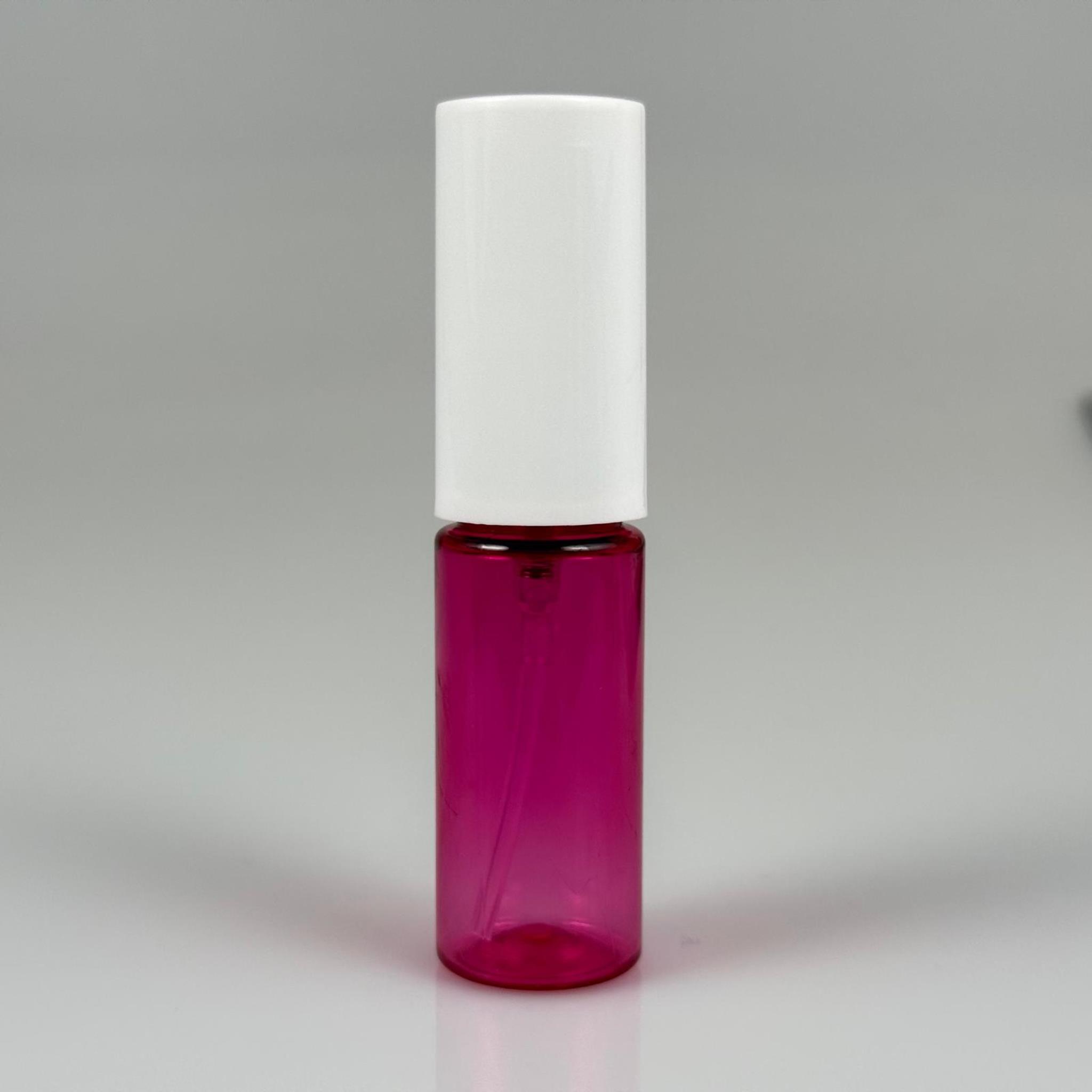 15 CC PEMBE PARFÜM ŞİŞESİ PLASTİK - SİYAH SPREY + BEYAZ KAPAK - 15 ML PARFÜM ŞİŞESİ PET