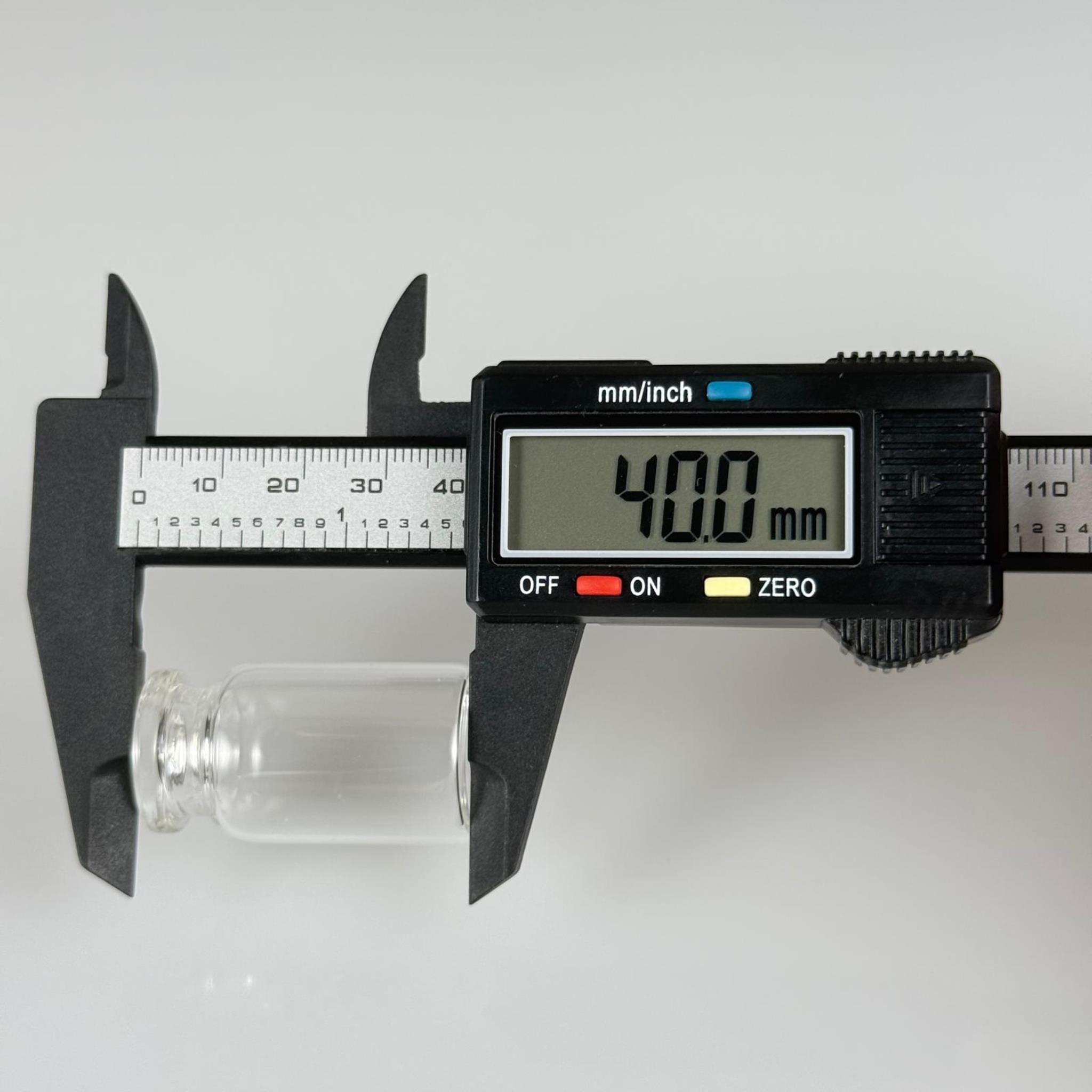 BOROSİLİKAT CAM ŞİŞE - 8 CC - 22x40 MM - ÇEKME CAM BORU FLAKON İNCE PENİSİLİN ŞİŞESİ  - AĞIZ ÇAPI 20 MM