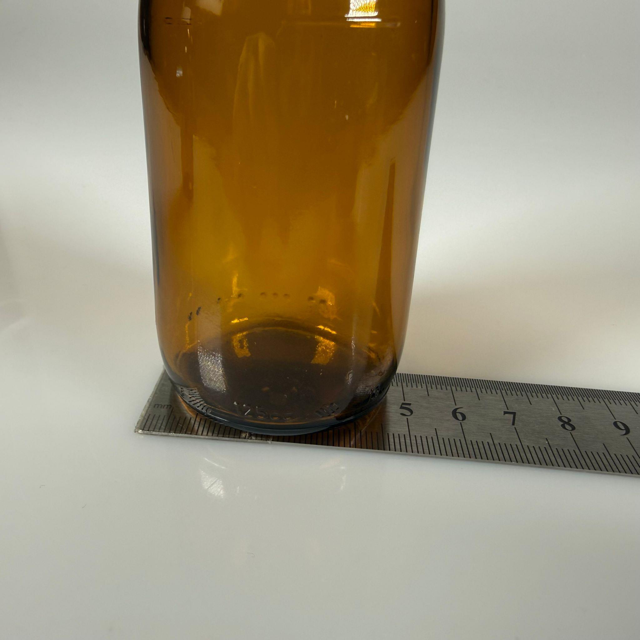 125 ML DOLUMU KOLAY, GENİŞ AĞIZLI İÇTEN DAMLALIKLI ŞİŞE (28 MM AĞIZ)  - 125 CC SİYAH CONTALI KAPAKLI İÇTEN DAMLALIKLI CAM ECZA ŞİŞESİ - AMBER KAHVERENGİ