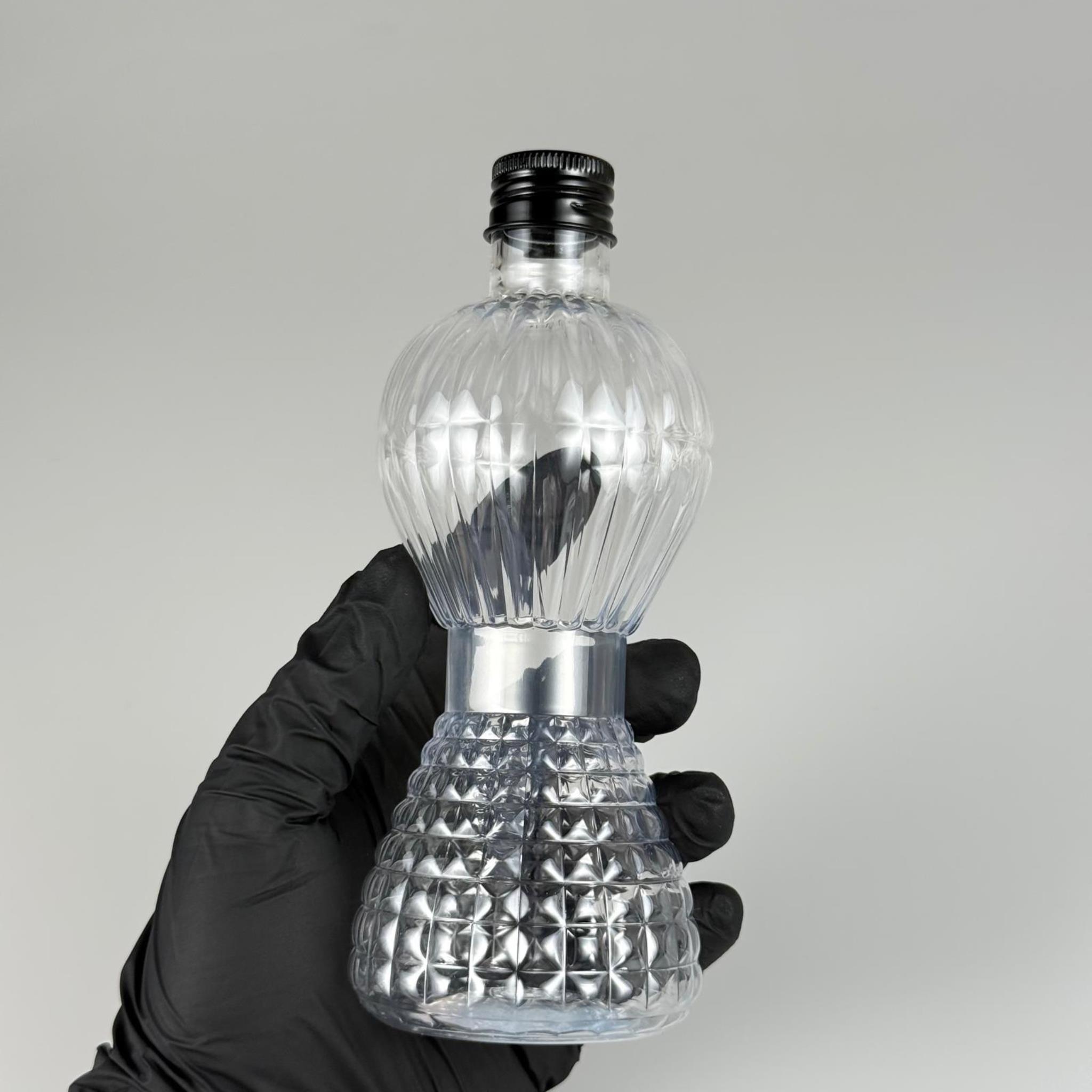 300 CC PIRLANTA ŞİŞE (CAMPET) 24 AĞIZ + KÖPÜK CONTALI SİYAH METAL ALÜMİNYUM KAPAK - 300 ML CAMPET PIRLANTA ŞİŞE