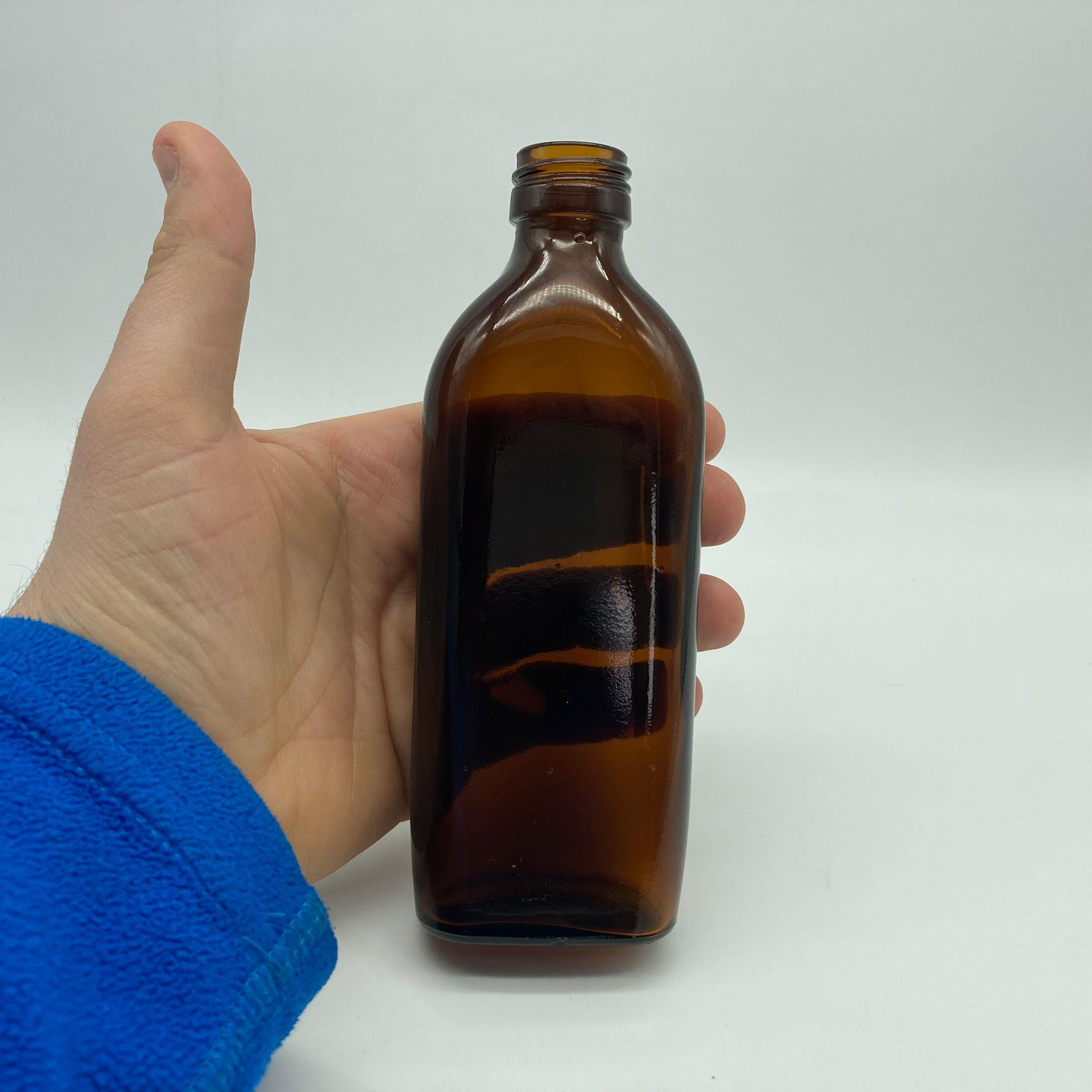 150 CC AMBER  CAM YASSI COLD BREW ŞİŞE (SOĞUK KAHVE ŞİŞESİ) KAPAKSIZ (25 AĞIZ) - 150 ML YASSI CAM ŞİŞE