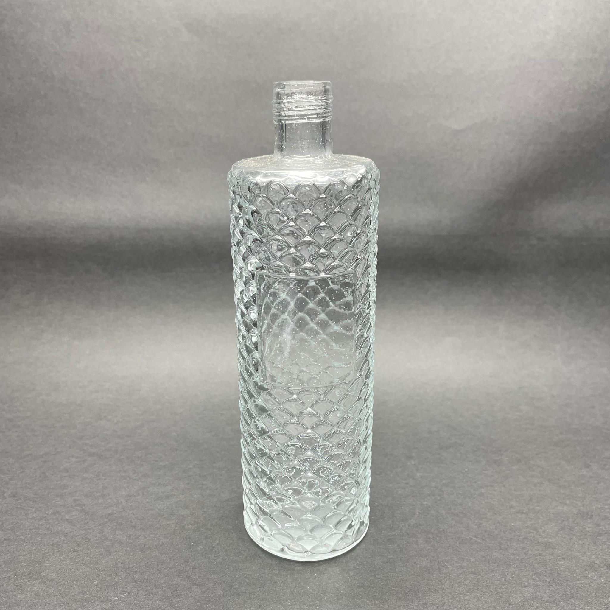 300 CC CAM KOLONYA ŞİŞESİ - ESKİ TİP NOSTALJİ KOLONYA ŞİŞESİ - 300 ML DESENLİ CAM KOLONYA ŞİŞESİ