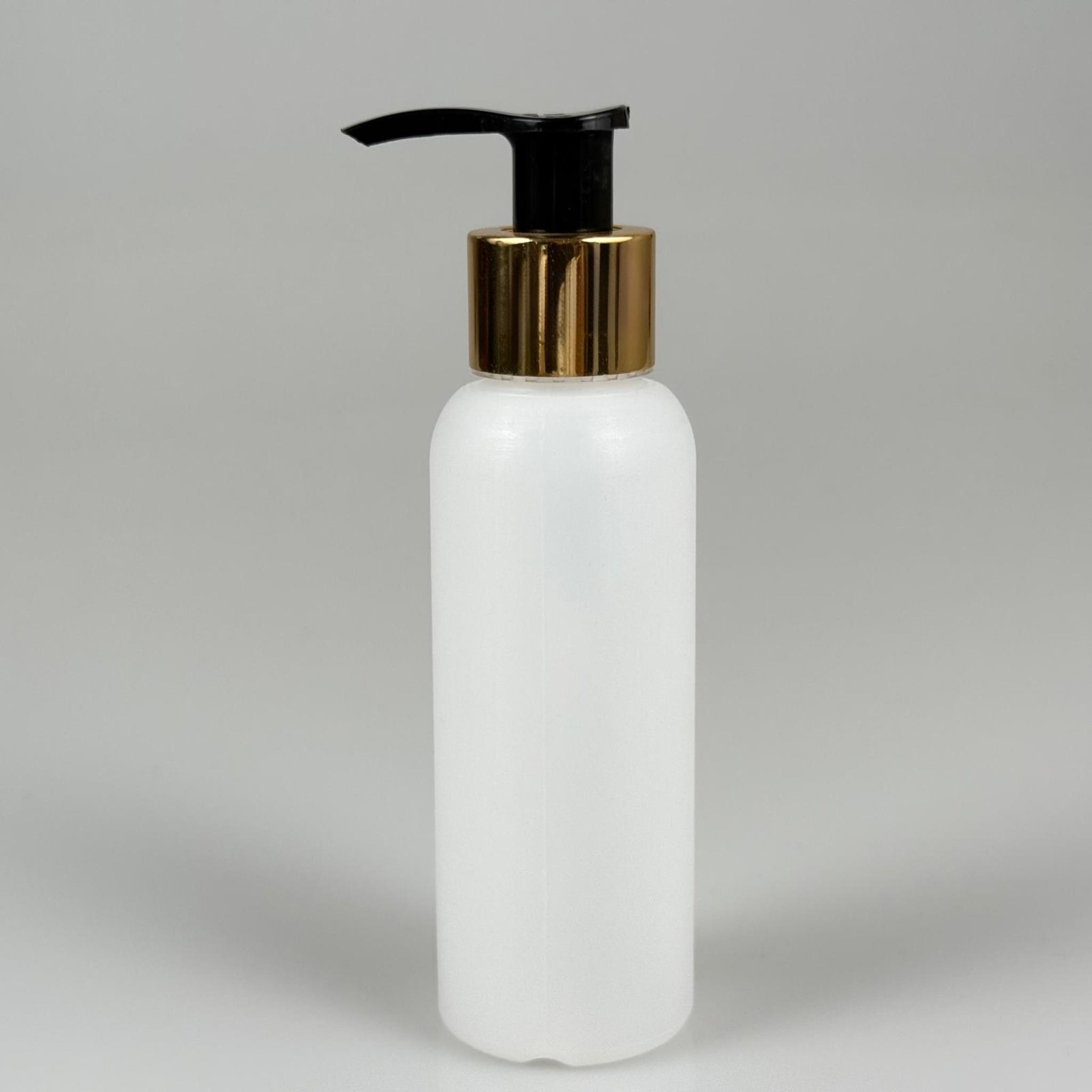 100 CC NATÜREL SERT POLİETİLEN ŞİŞE + GOLD POMPALI ( 24 MM ) - 100 ML GOLD POMPALI SERT POLİETİLEN ŞİŞE (YOĞUN KIVAMLI SIVILARDA TIKANMAZ)