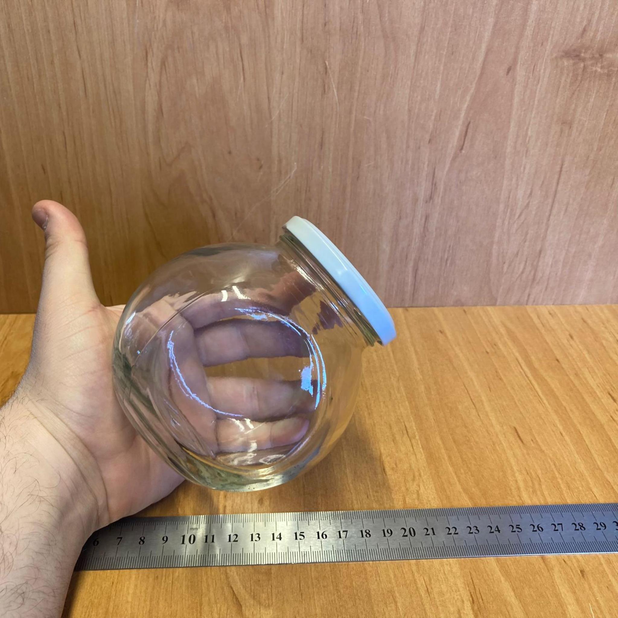 500 CC ÇİFTDİPLİ CAM KAVANOZ - BEYAZ METAL KAPAKLI - 500 ML YATIK KAVANOZ