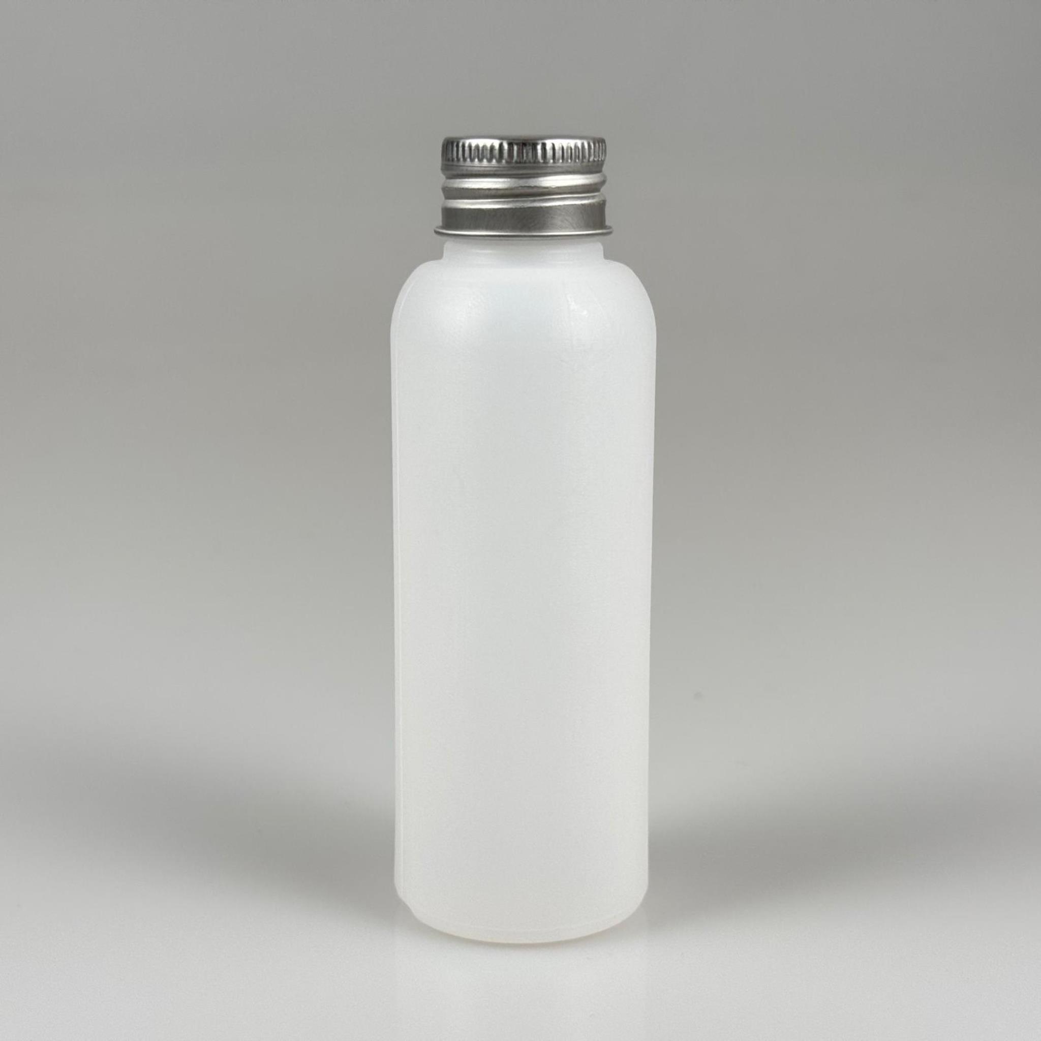 100 CC NATÜREL SERT POLİETİLEN ASETON ŞİŞESİ ( 24 MM ) + KÖPÜK CONTALI GÜMÜŞ METAL ALÜMİNYUM KAPAKLI TAKIM - 100 ML KAPAKLI PLASTİK ASETON ŞİŞELERİ