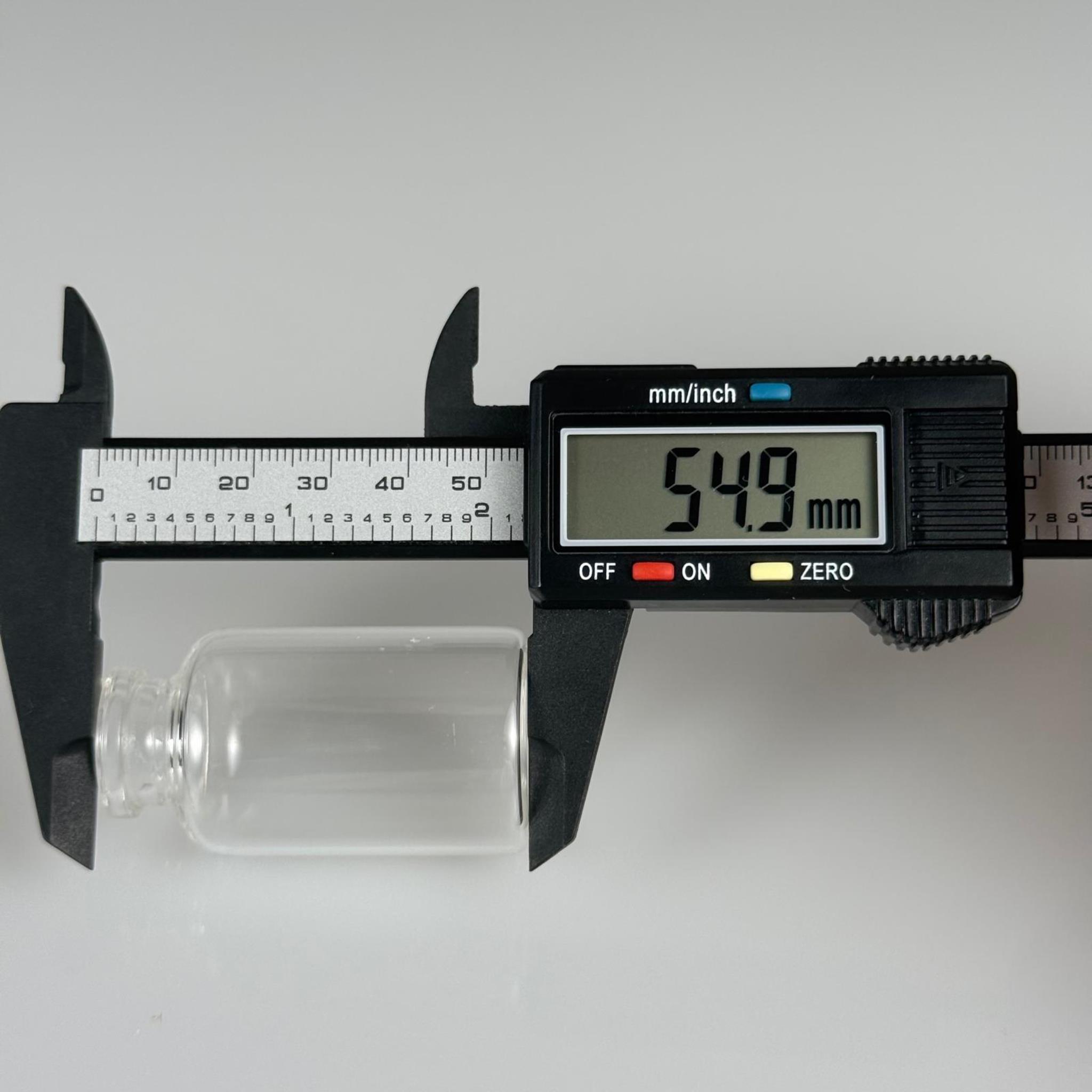 BOROSİLİKAT ŞEFFAF CAM ŞİŞE - 25 CC - 30x55 MM - ÇEKME CAM BORU FLAKON İNCE PENİSİLİN ŞİŞESİ - AĞIZ ÇAPI 20 MM