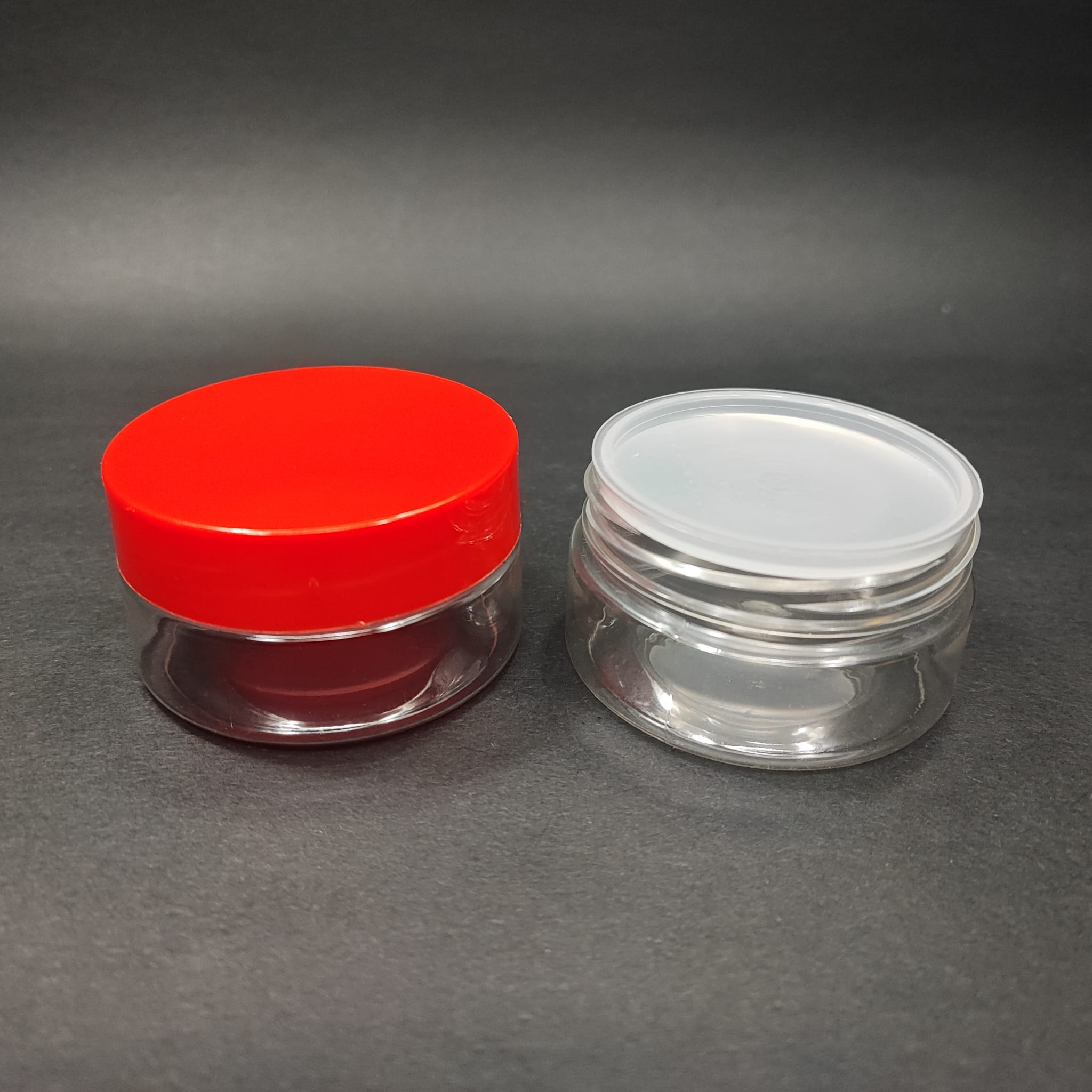 50 CC PET KAVANOZ- KIRMIZI KAPAKLI + İÇ TIPALI - 50 ML PLASTİK KAVANOZ - KREM KAVANOZU