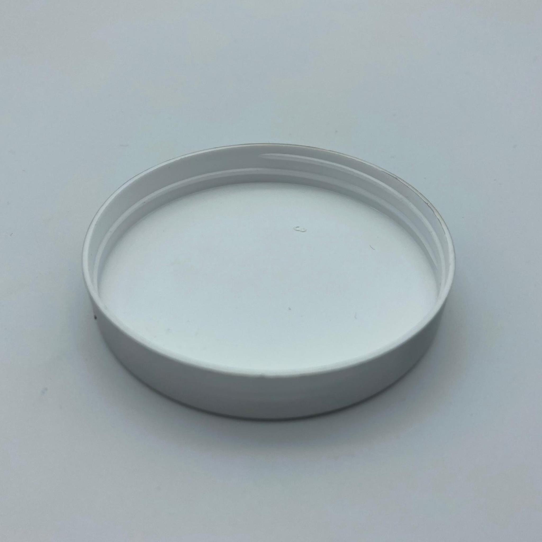 70 MM VİDALI PLASTİK KAPAK GÜMÜŞ KAPLAMALI (SERT PLASTİK KREM KAVANOZLARINA UYUMLU)
