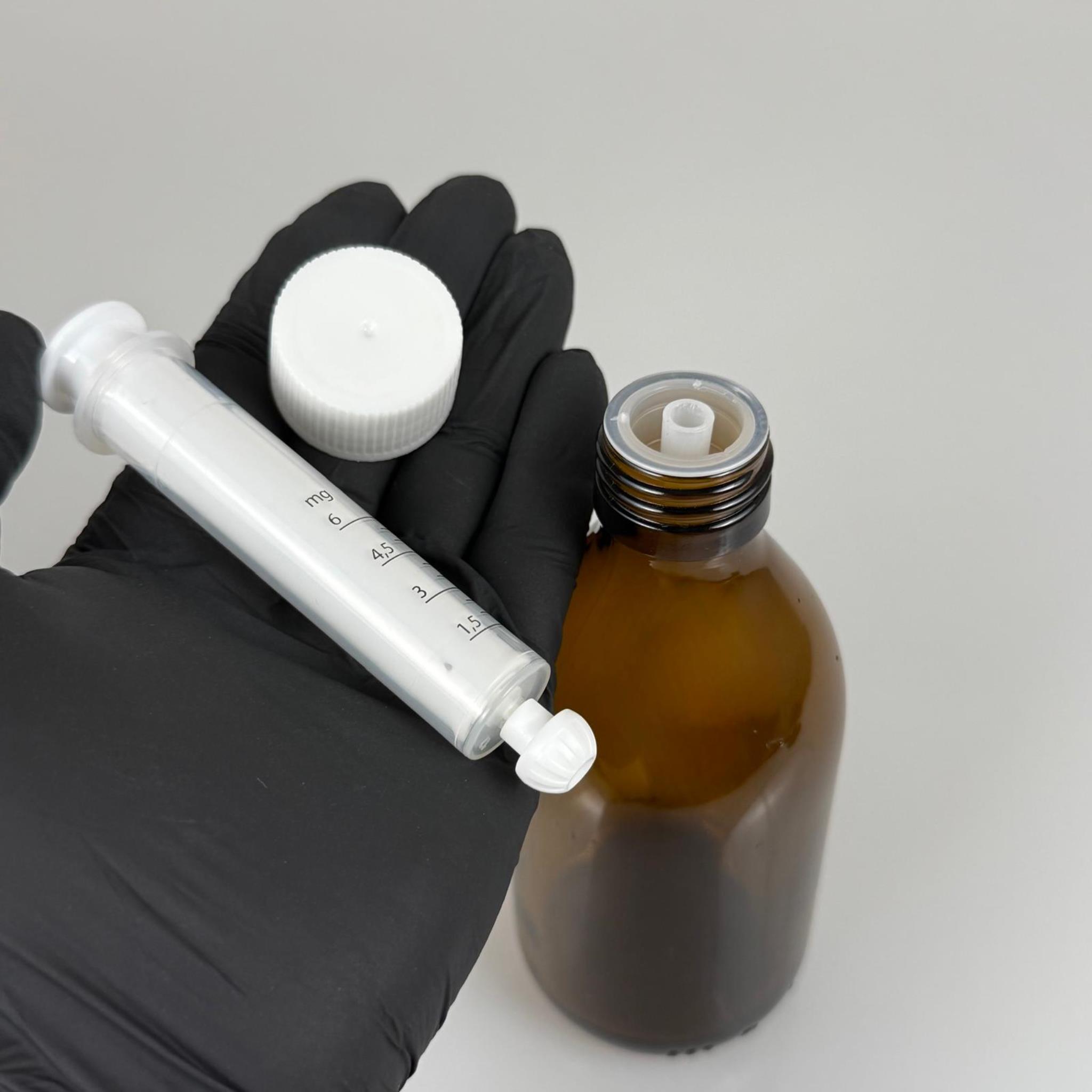 250 ML CAM ECZA ŞİŞESİ + 6 ML DOZAJ PİPETİ + DOZAJ TIPASI + CONTALI PLASTİK KAPAK TAKIM