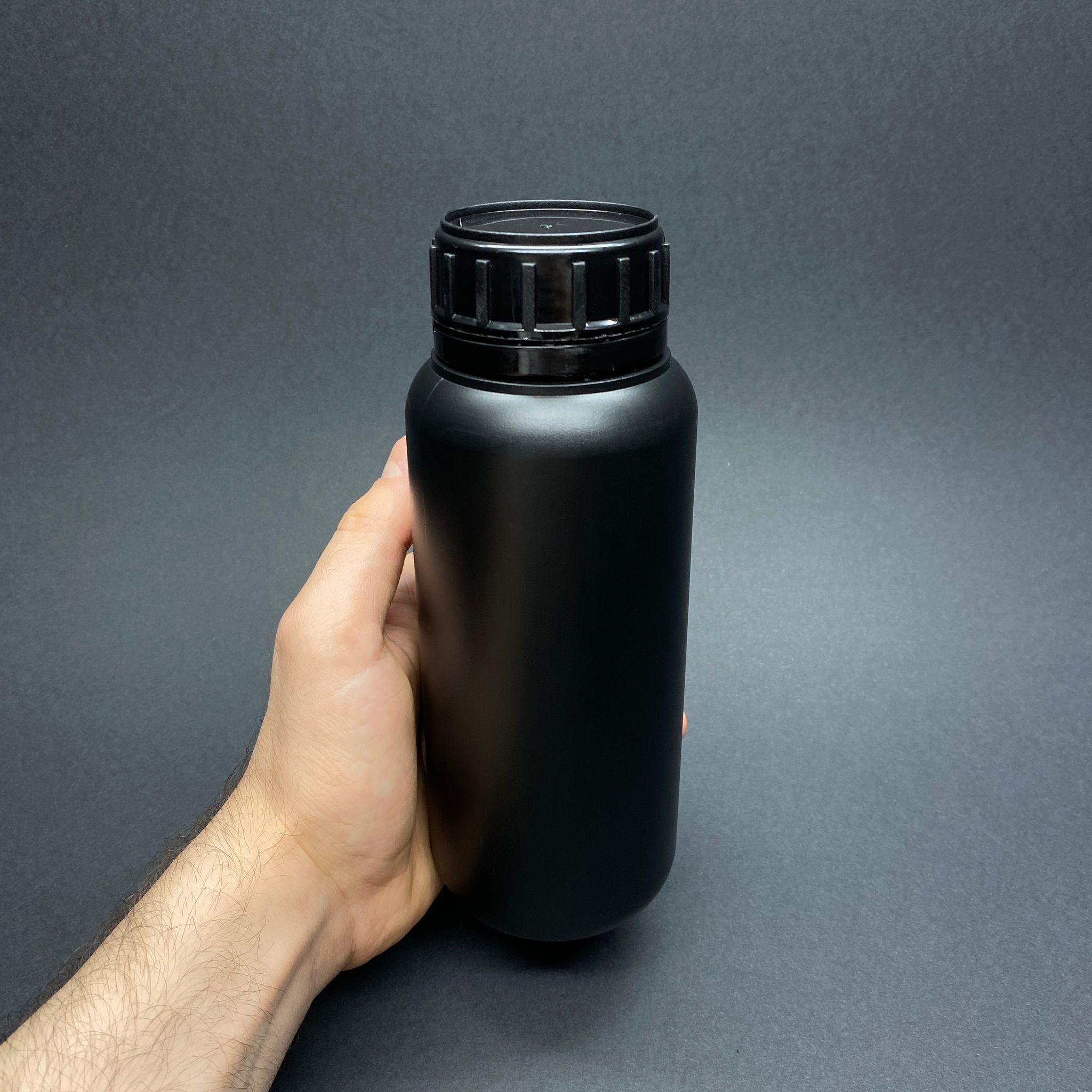 500 CC TARIM ŞİŞESİ - SİYAH - KÖPÜK CONTALI SİYAH VENTİLLİ KAPAKLI  500 ML GENİŞ AĞIZLI KALIN POLİETİEN ŞİŞE - ZİRAİ İLAÇ ŞİŞESİ
