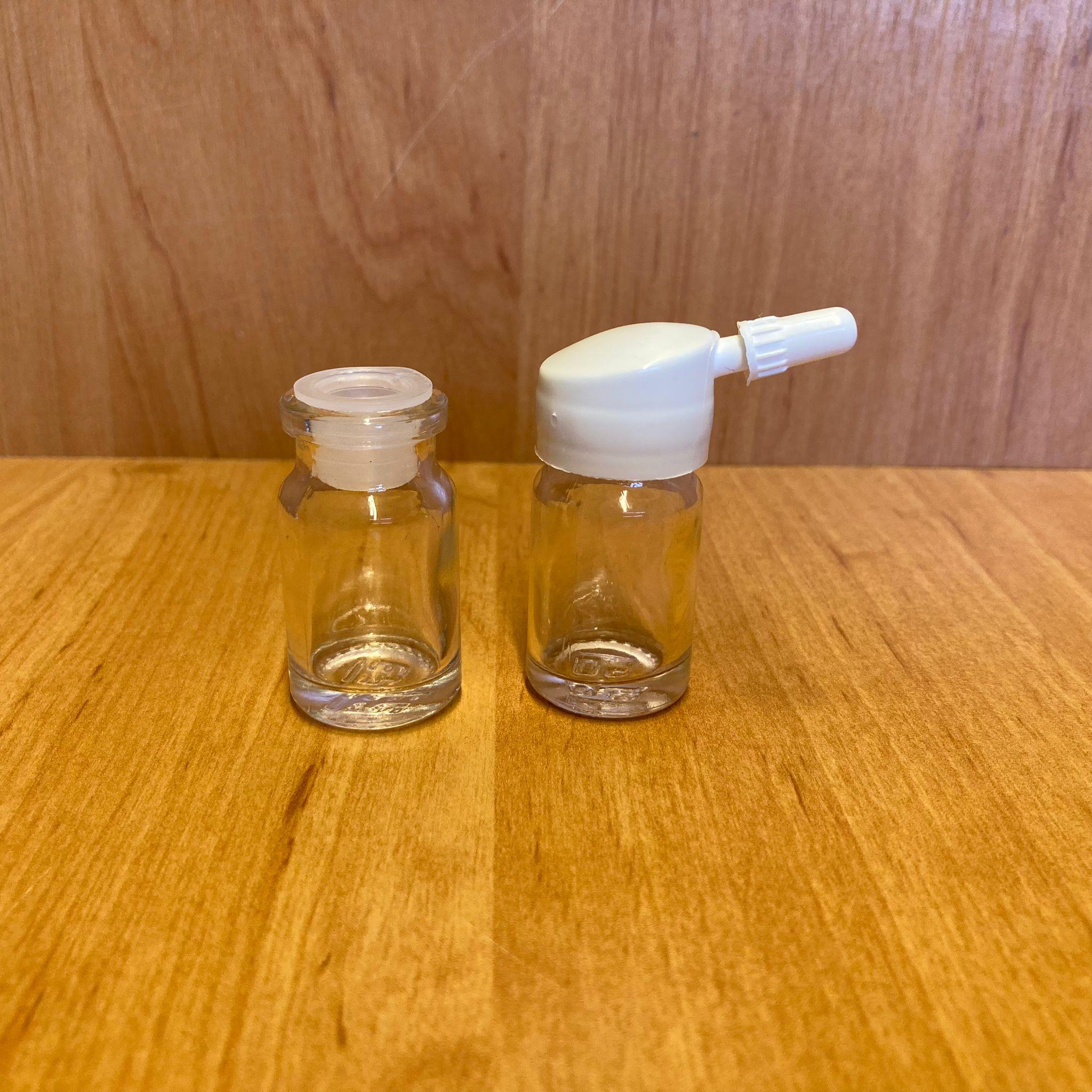 6 CC FLAKON PENİSİLİN ŞİŞESİ - BEYAZ TANK DAMLALIKLI - PLASTİK TIPALI - 6 ML DAMLALIKLI CAM ŞİŞE