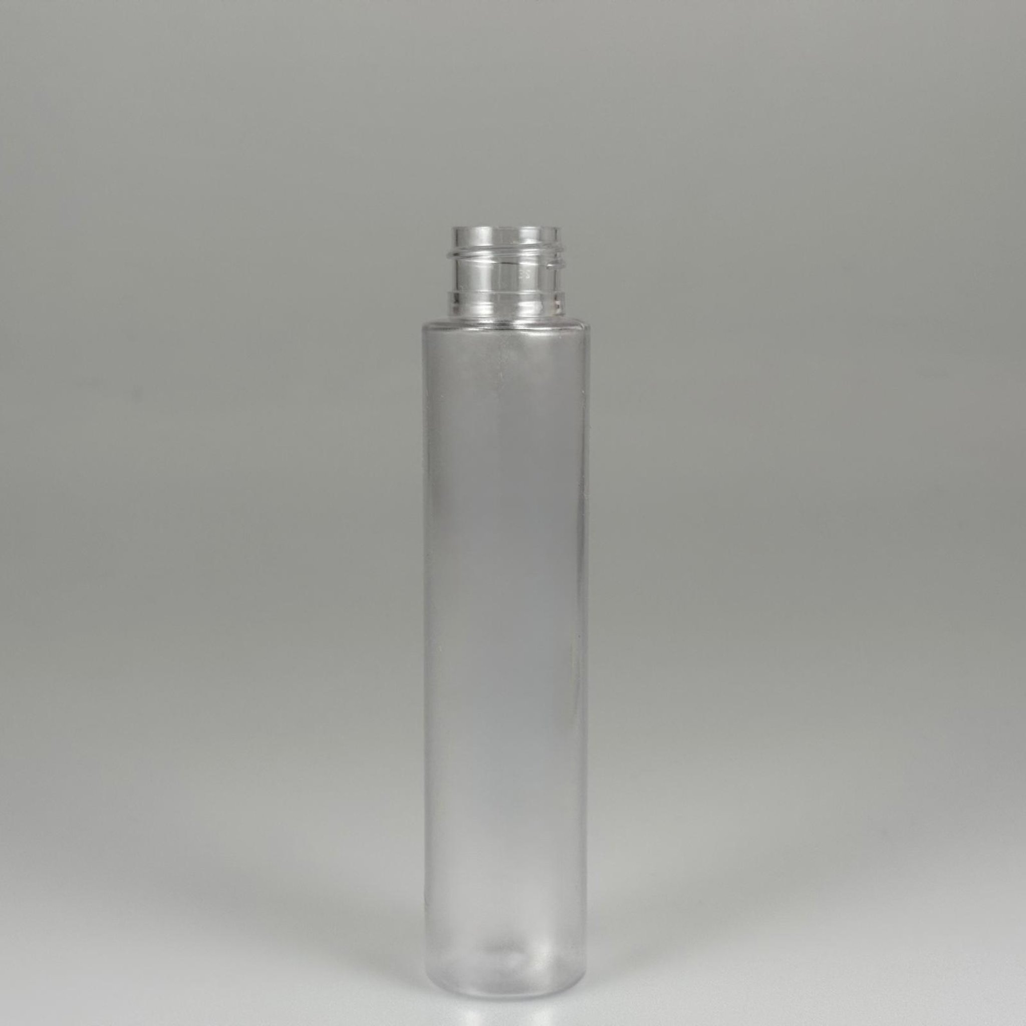 100 CC UZUN SİLİNDİR BUĞULU PET ŞİŞE (24 GR) - 24 MM AĞIZ KAPAKSIZ - 100 ML BİBERİYE SUYU, LAVANTA YAĞI, SAÇ SERUM, TONİK VB İÇİN PLASTİK KOZMETİK AMBALAJLARI